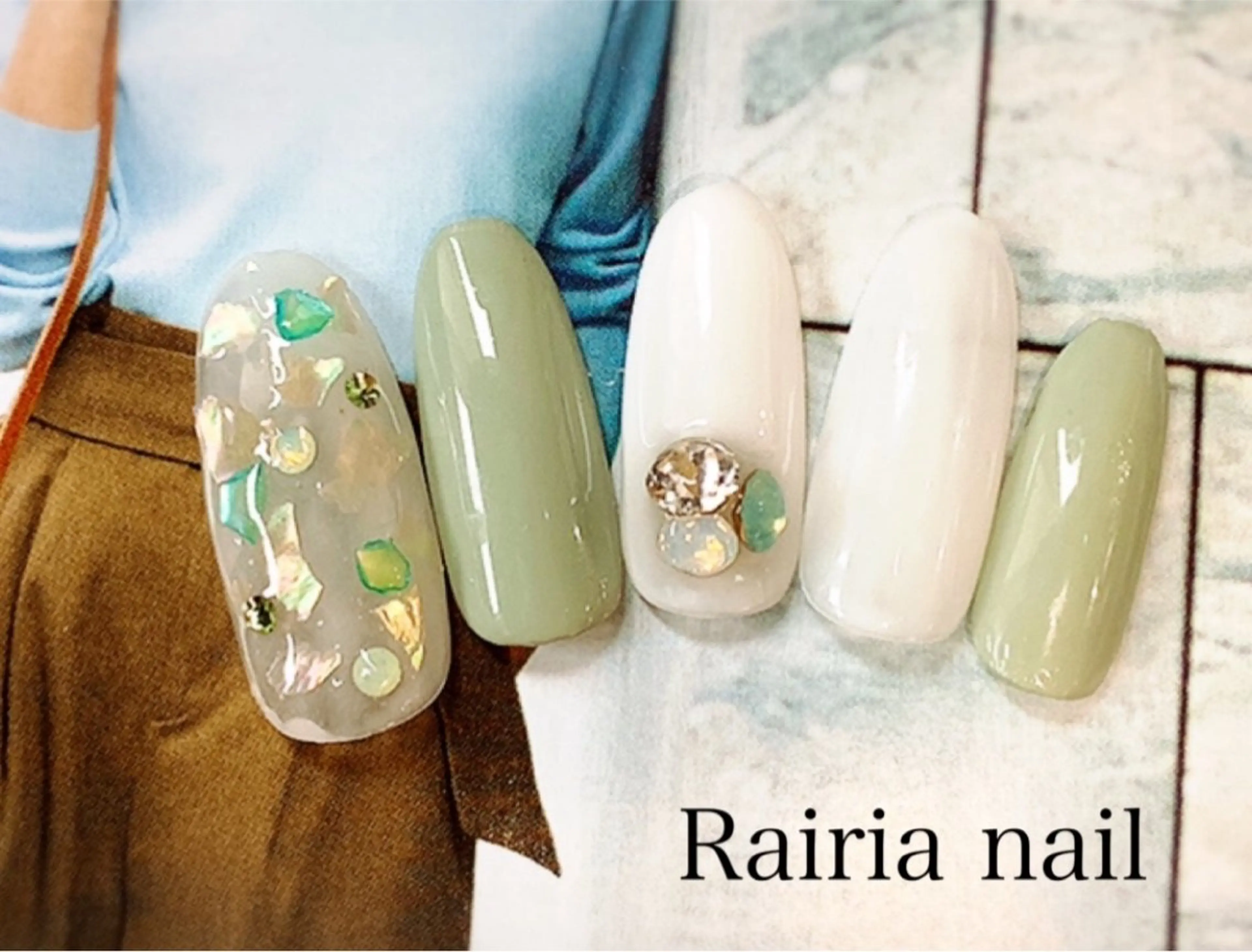 ネイル アートネイル ジェルネイル 持ち込み ニュアンスネイル パラジェル Rairia nail本八幡店のネイルデザイン