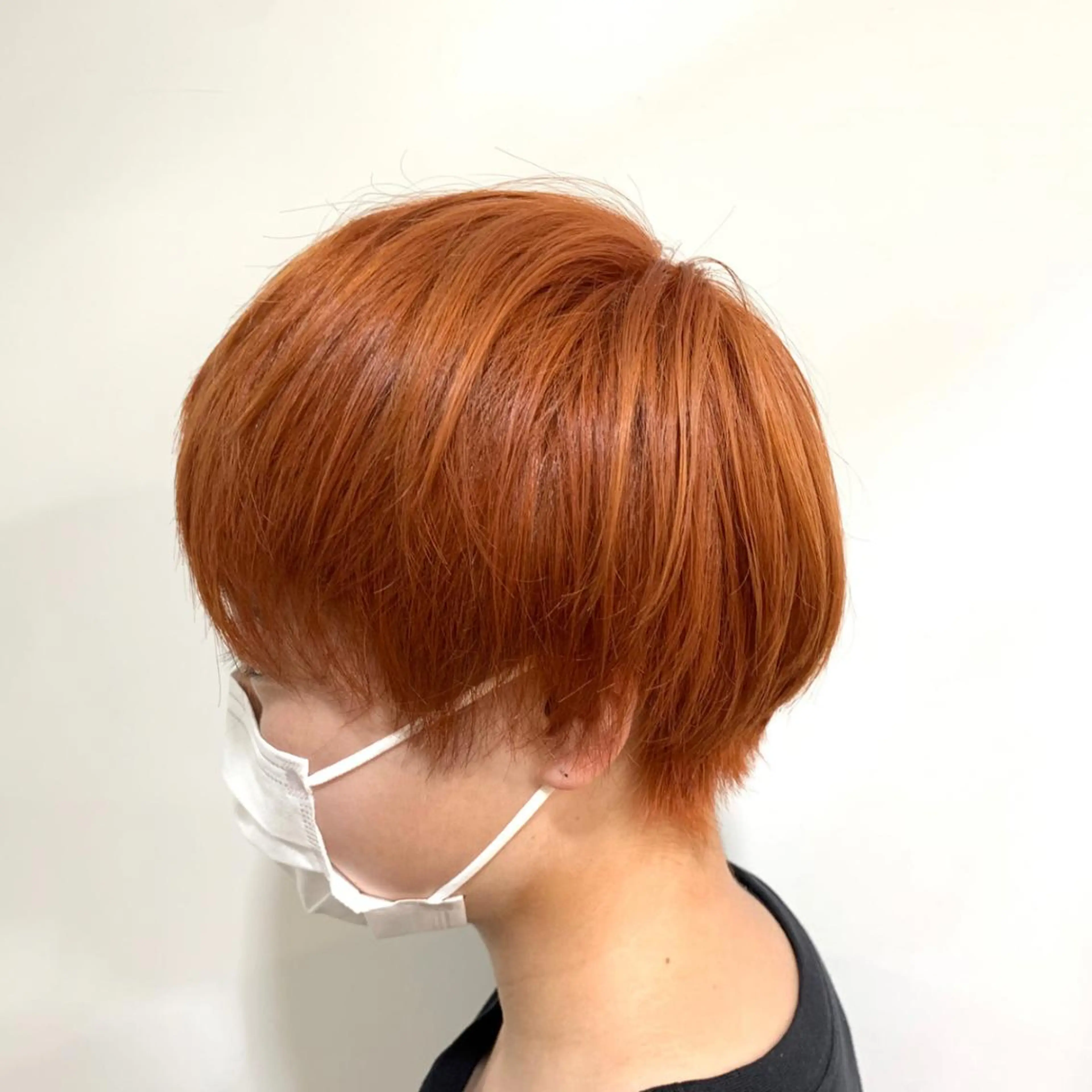 ショート カラー オレンジ ヘアカラー あべ ゆうかのヘアスタイル