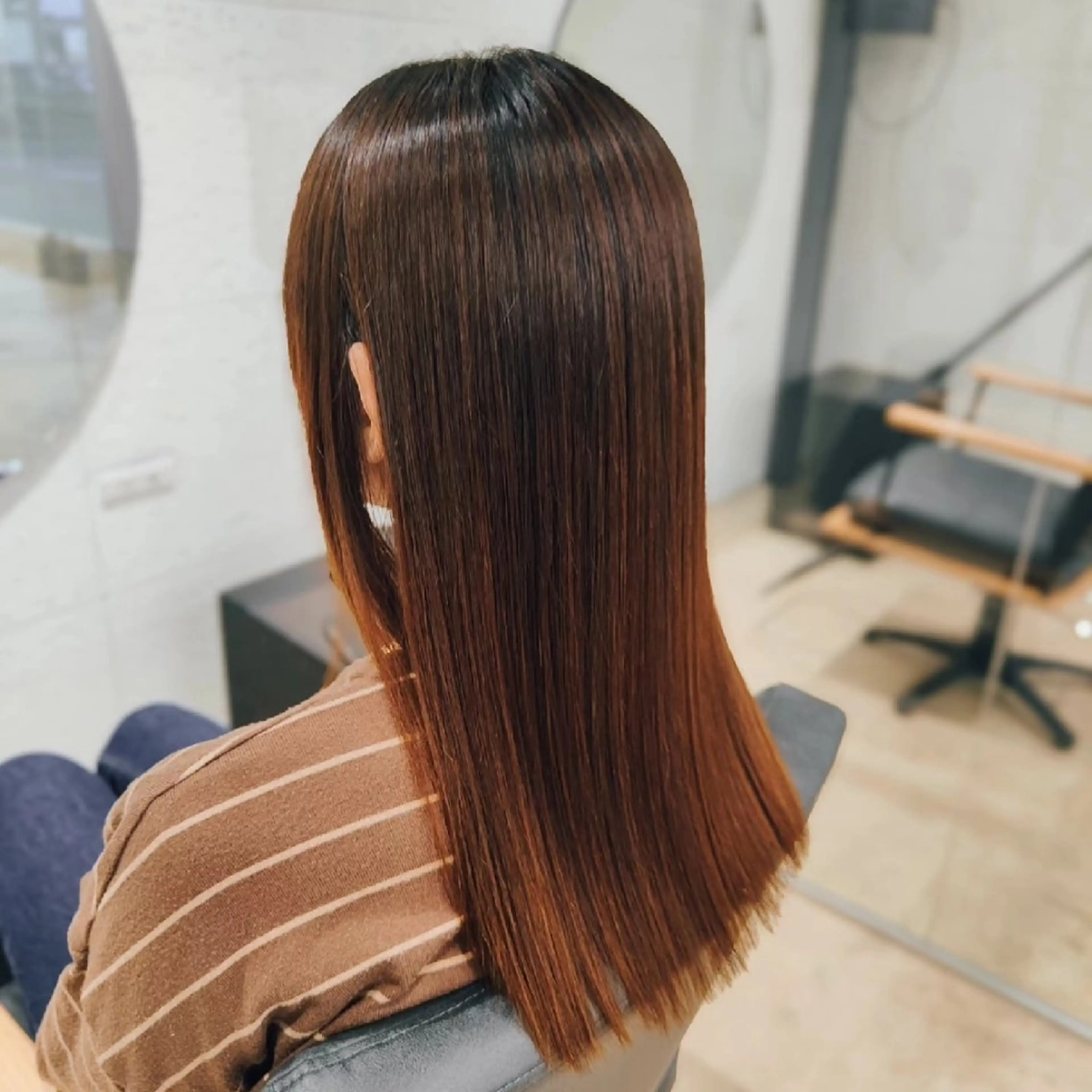ロング デザインカット 髪質改善 トリートメント BE HERE NOW N°03所属・角谷 貫太郎のヘアスタイル