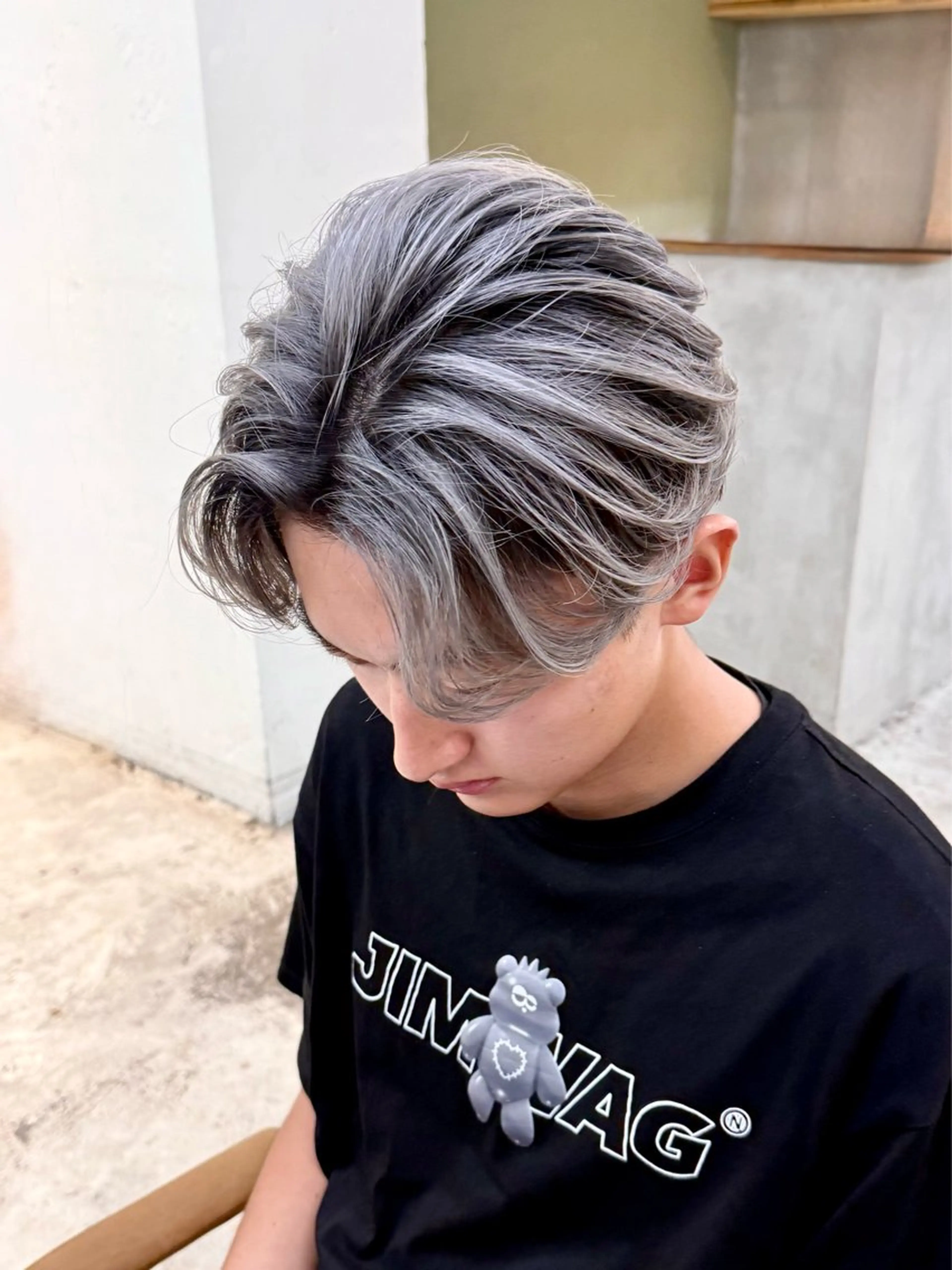 カラー メンズ メンズバレイヤージュ バレイヤージュ カット ヘアカラー トリートメント バレイヤージュ/ シャドウルーツ/安室のヘアスタイル