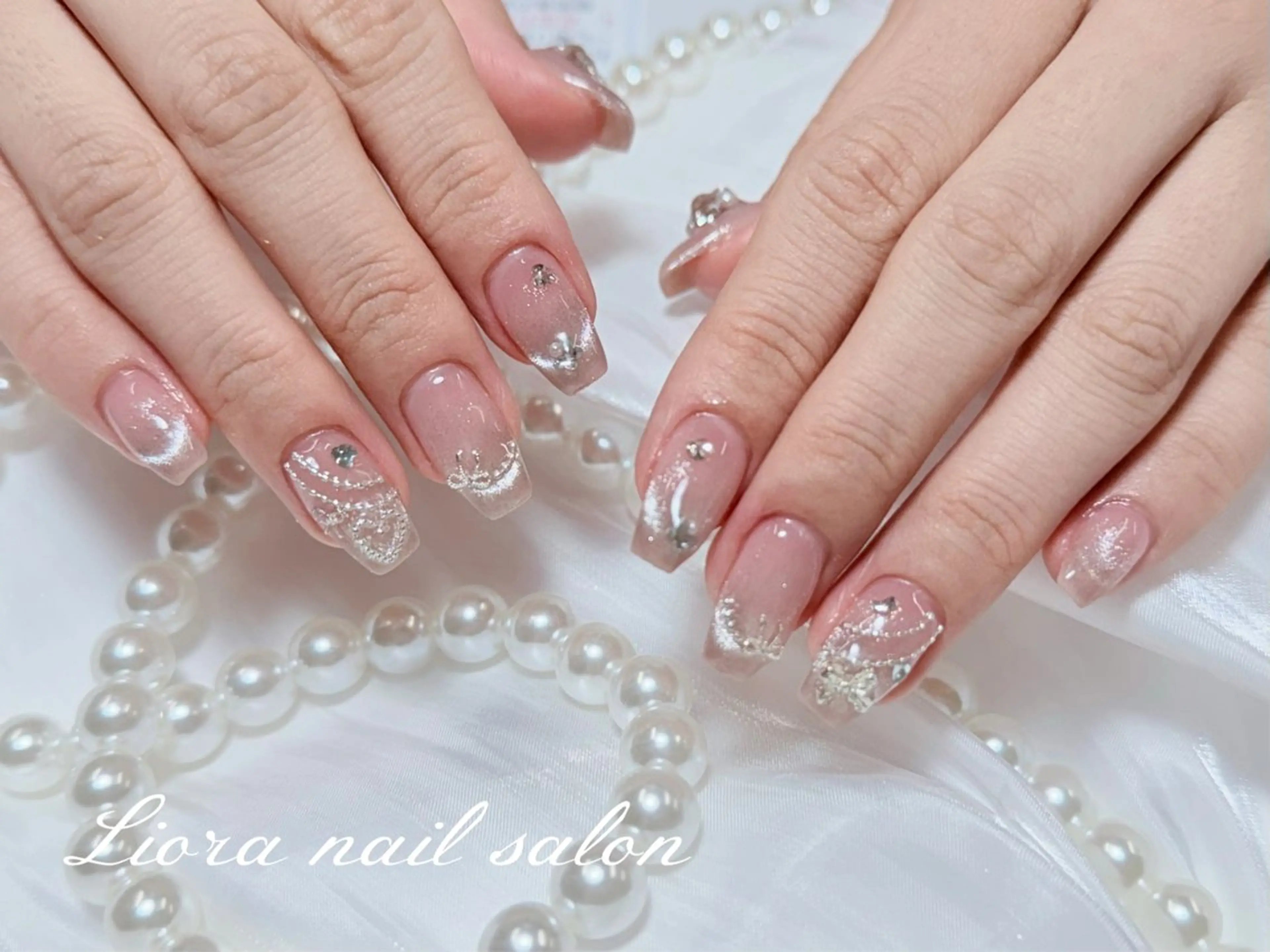 ネイル チークネイル フットネイル フレンチネイル ジェルネイル ガーリー ハンドネイル Liora ネイルサロン所属・Liora nail salonのネイルデザイン