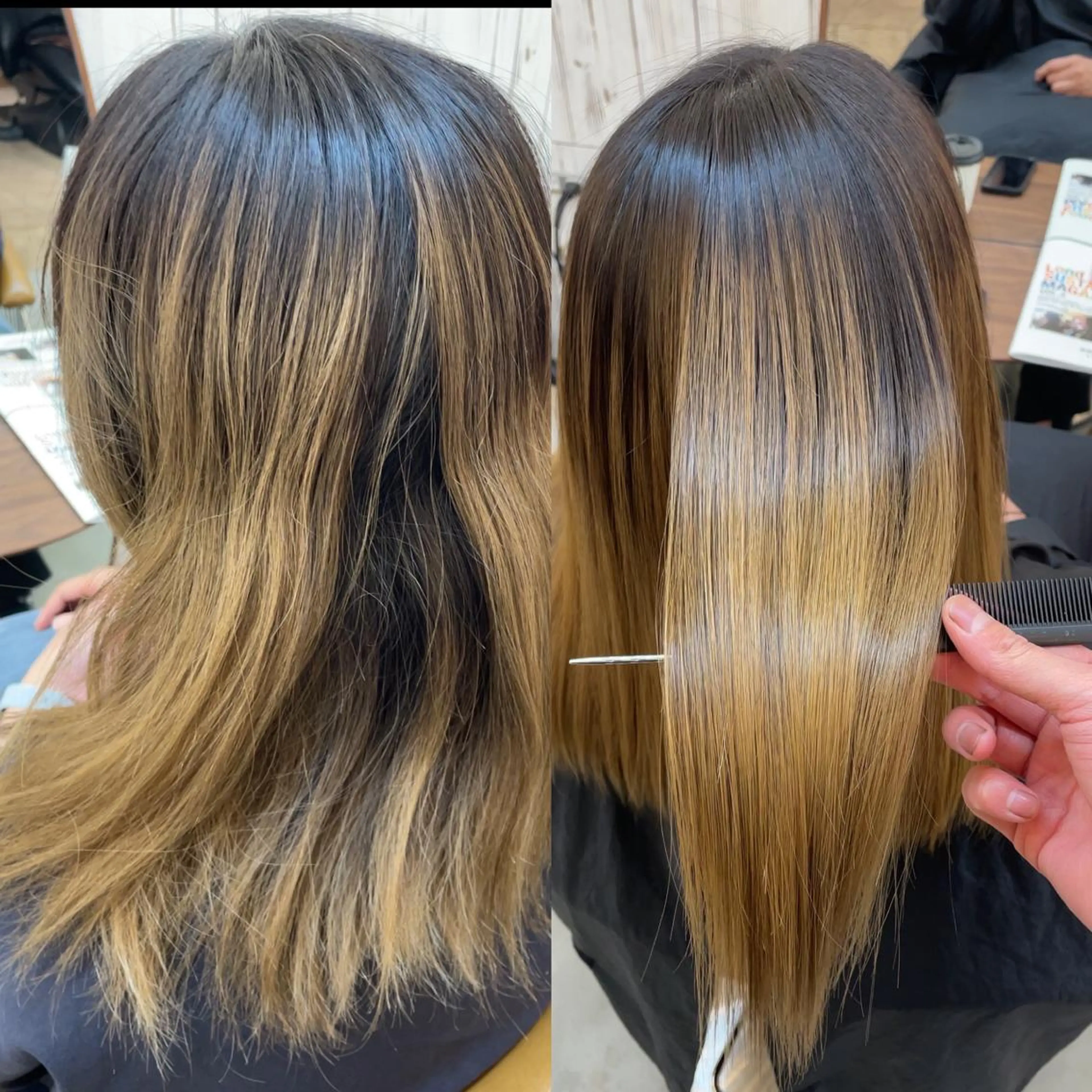 ミディアム パーマ カット ヘアカラー 縮毛矯正 トリートメント 縮毛矯正/ 髪質改善/橋口のヘアスタイル