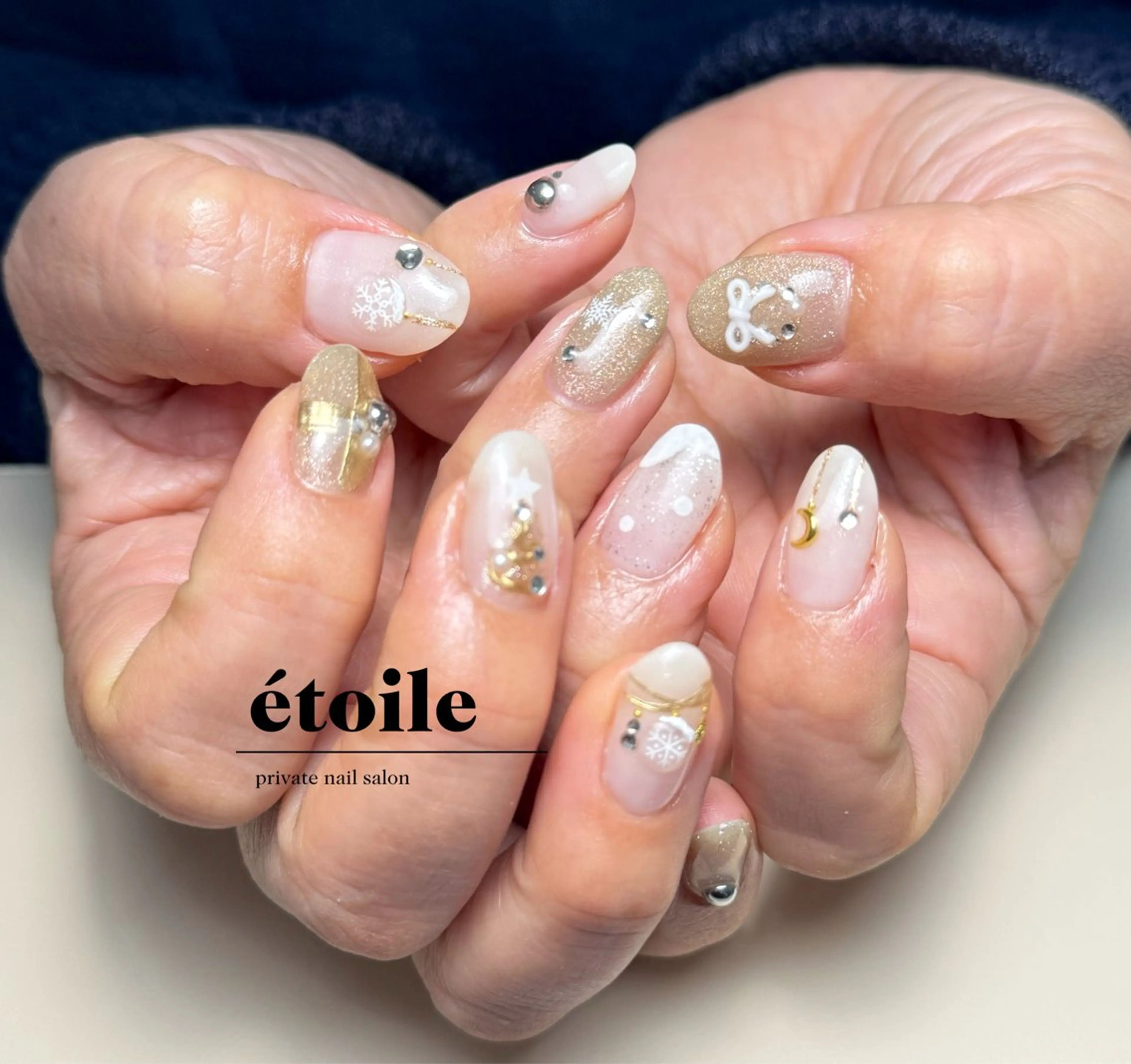 ネイル 冬ネイル クリスマス ハンドネイル étoile ｜ayaのネイルデザイン