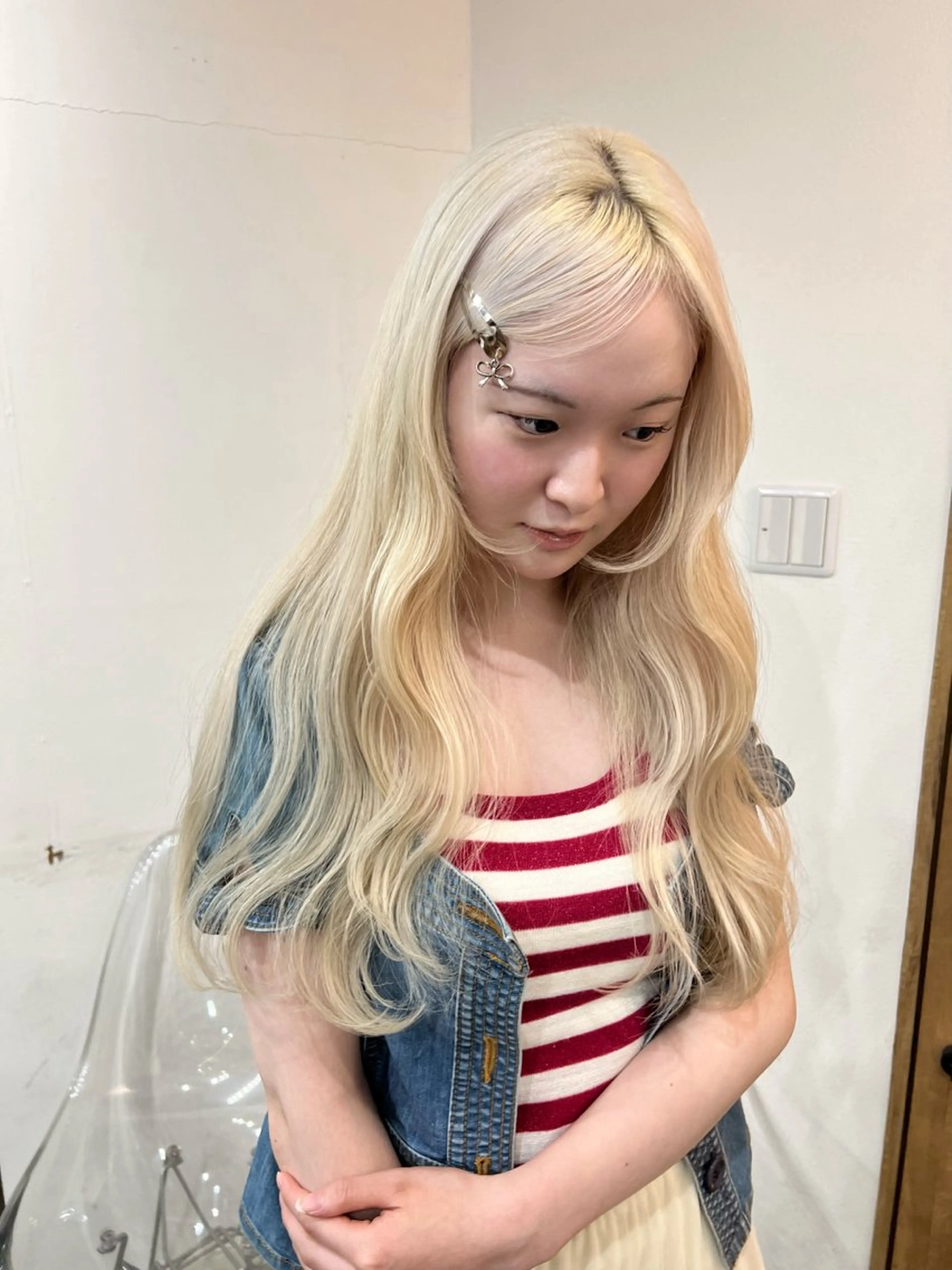 セミロング ヘアカラー いざわりお /梅田/ブリーチのヘアスタイル