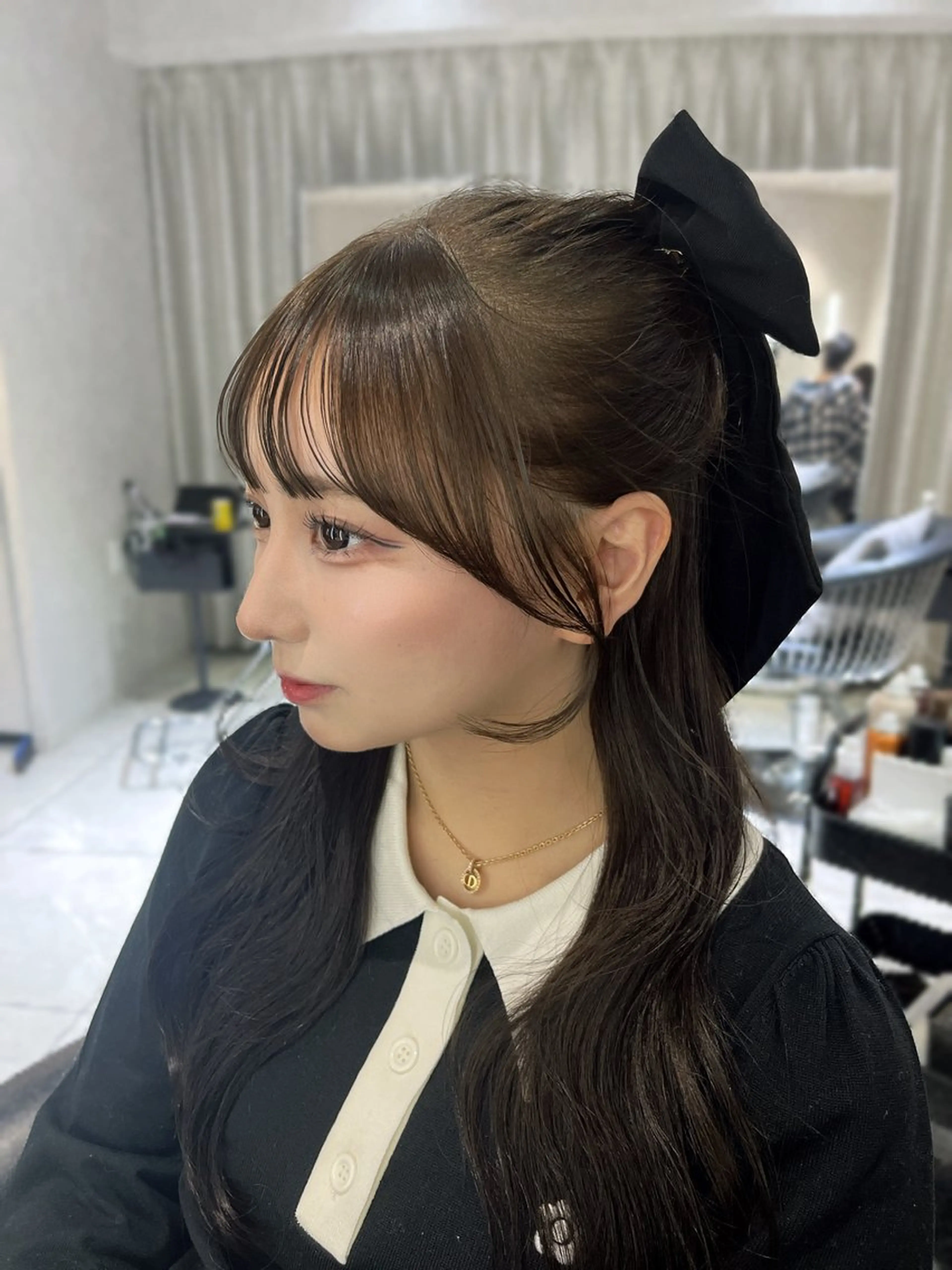 ロング カラー MITSUKI🤍 モテ髪×韓国レイヤーのヘアスタイル