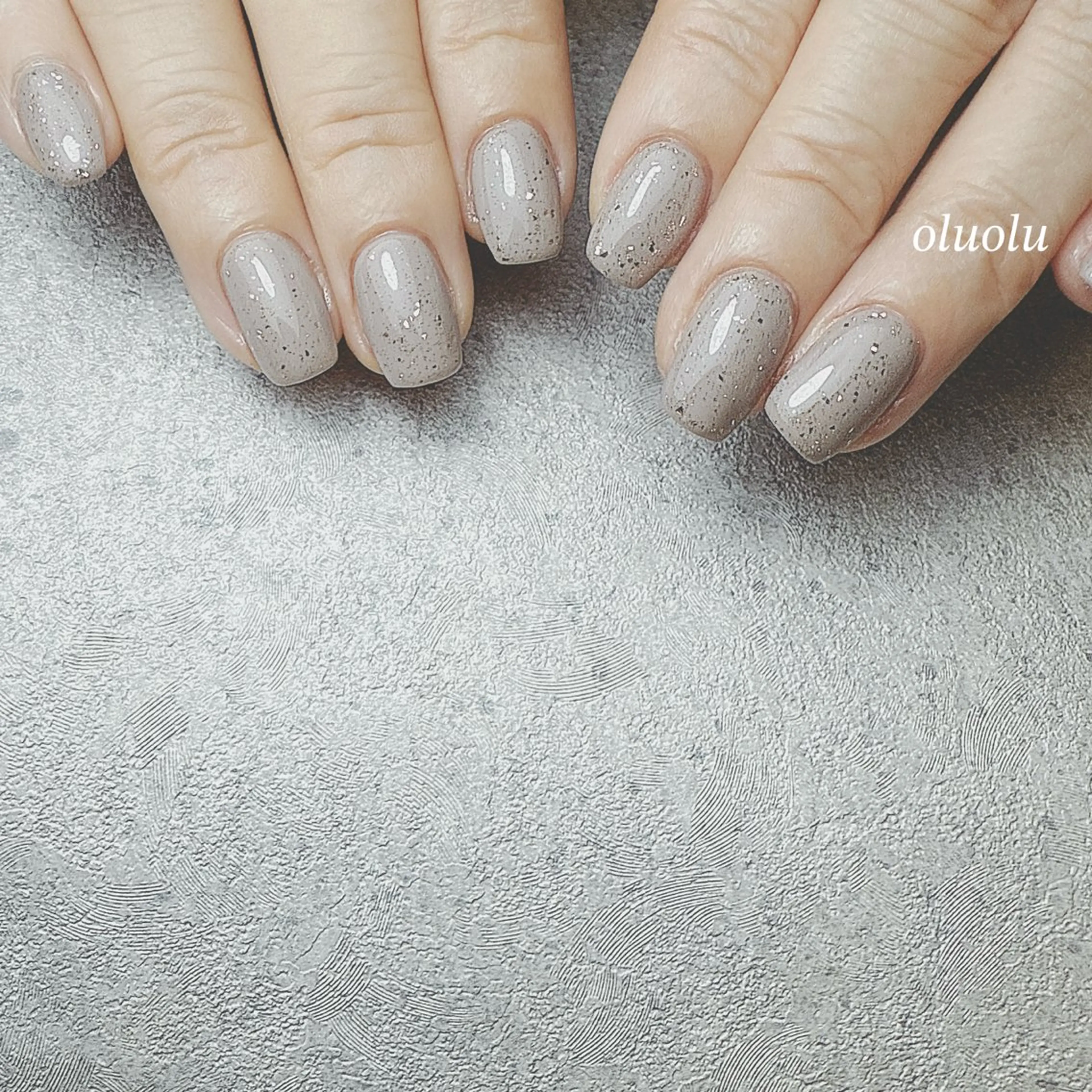 ネイル アートネイル フラッシュネイル フットネイル オフィスネイル ワンカラーネイル ハンドネイル 大村 紬華のネイルデザイン