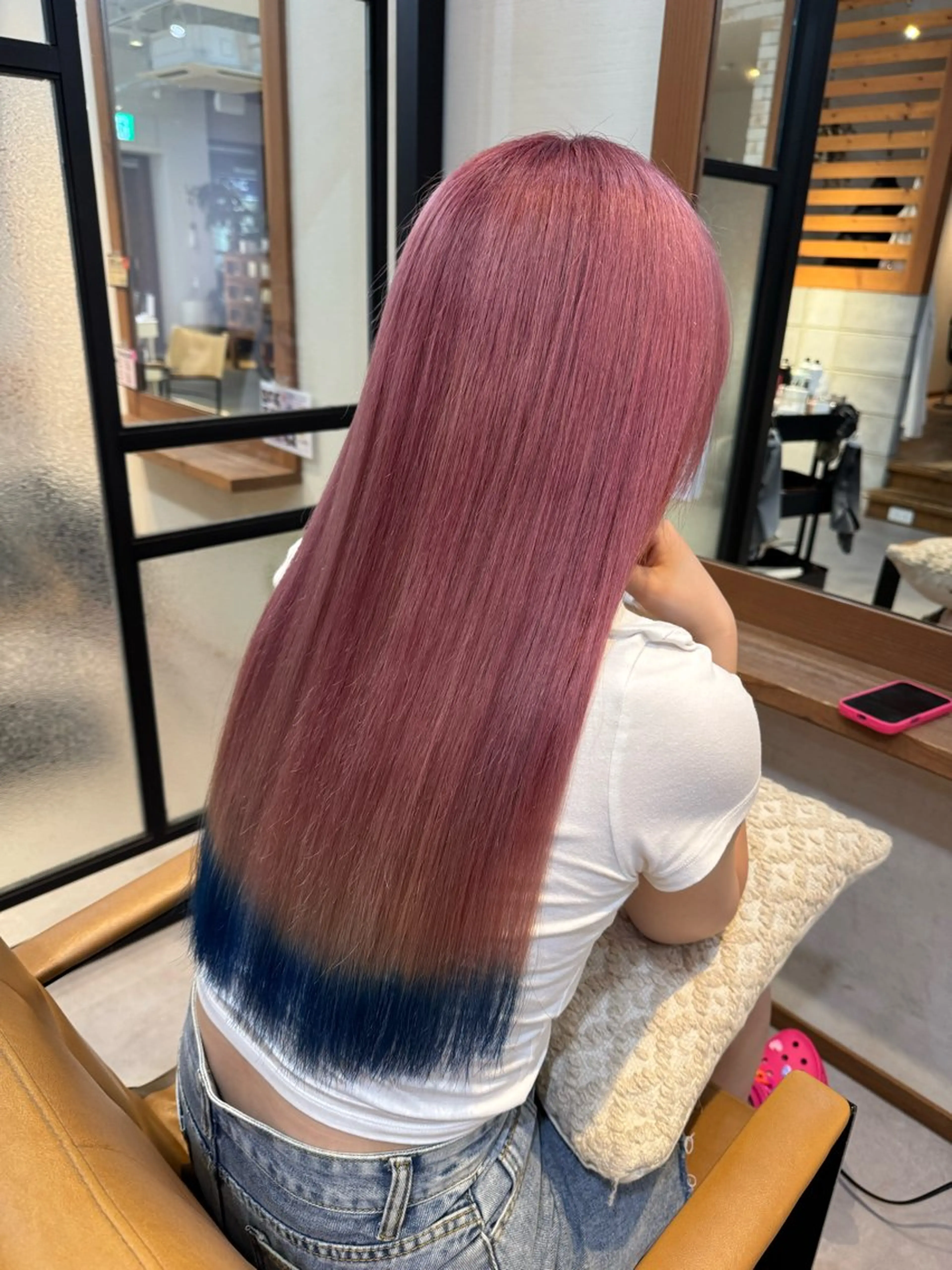 ロング カラー ヘアカラー Revie  hair所属・福田ひより🐥 ブリーチ/レイヤーのヘアスタイル