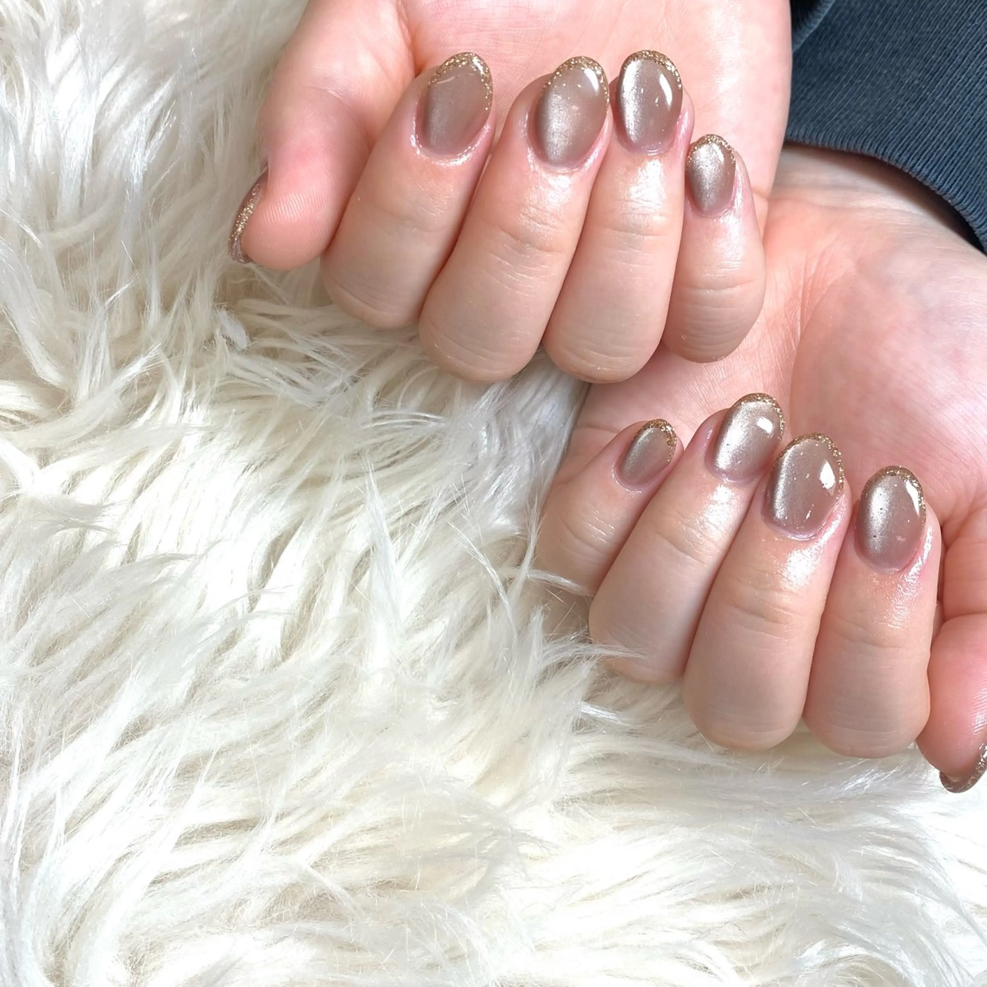 ネイル ジェルネイル キラキラネイル ラメ(グリッター) マグネットネイル オフィスネイル Nailsalon Merci所属・Merci momoのネイルデザイン