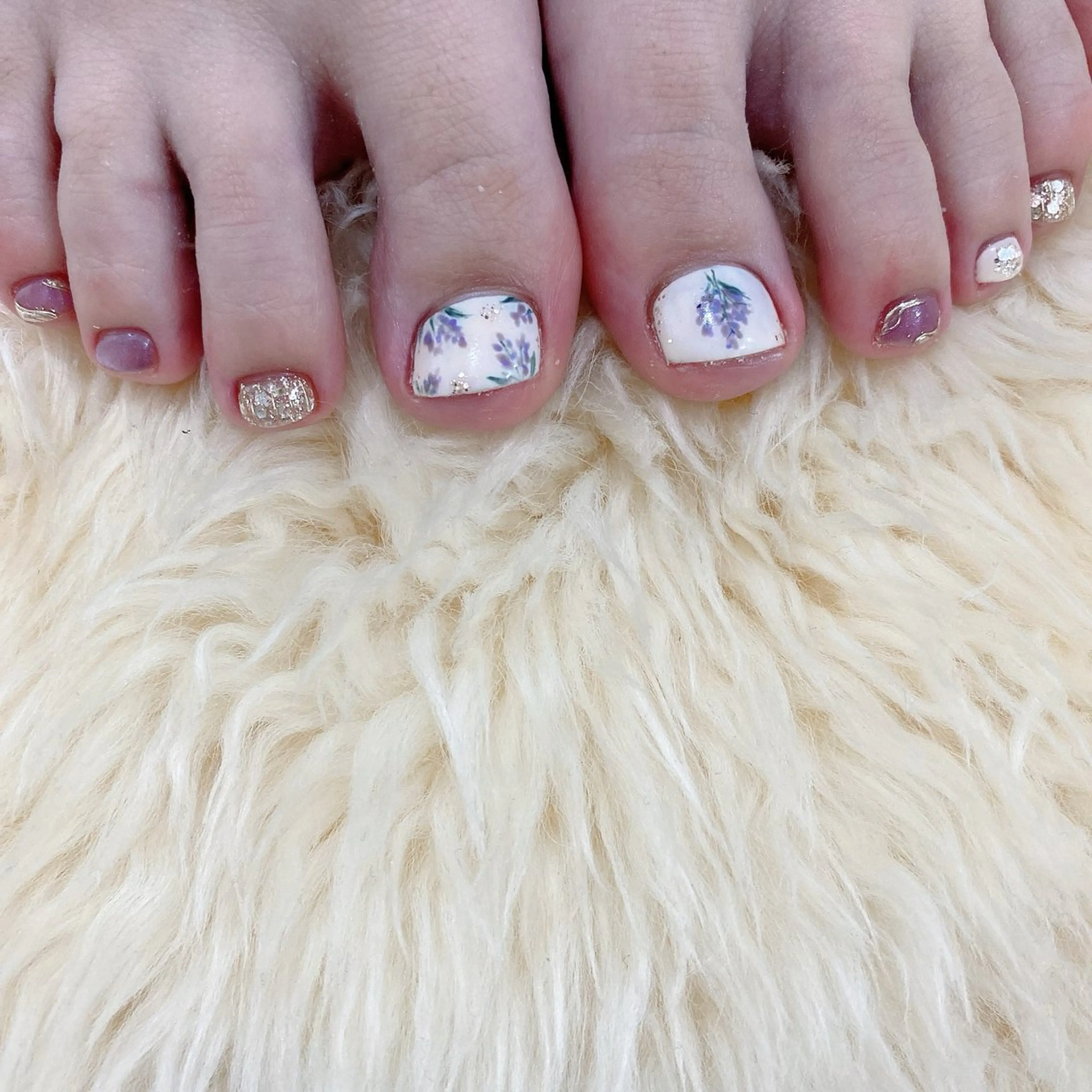 ネイル ミラーネイル フットネイル SOL NAILのネイルデザイン