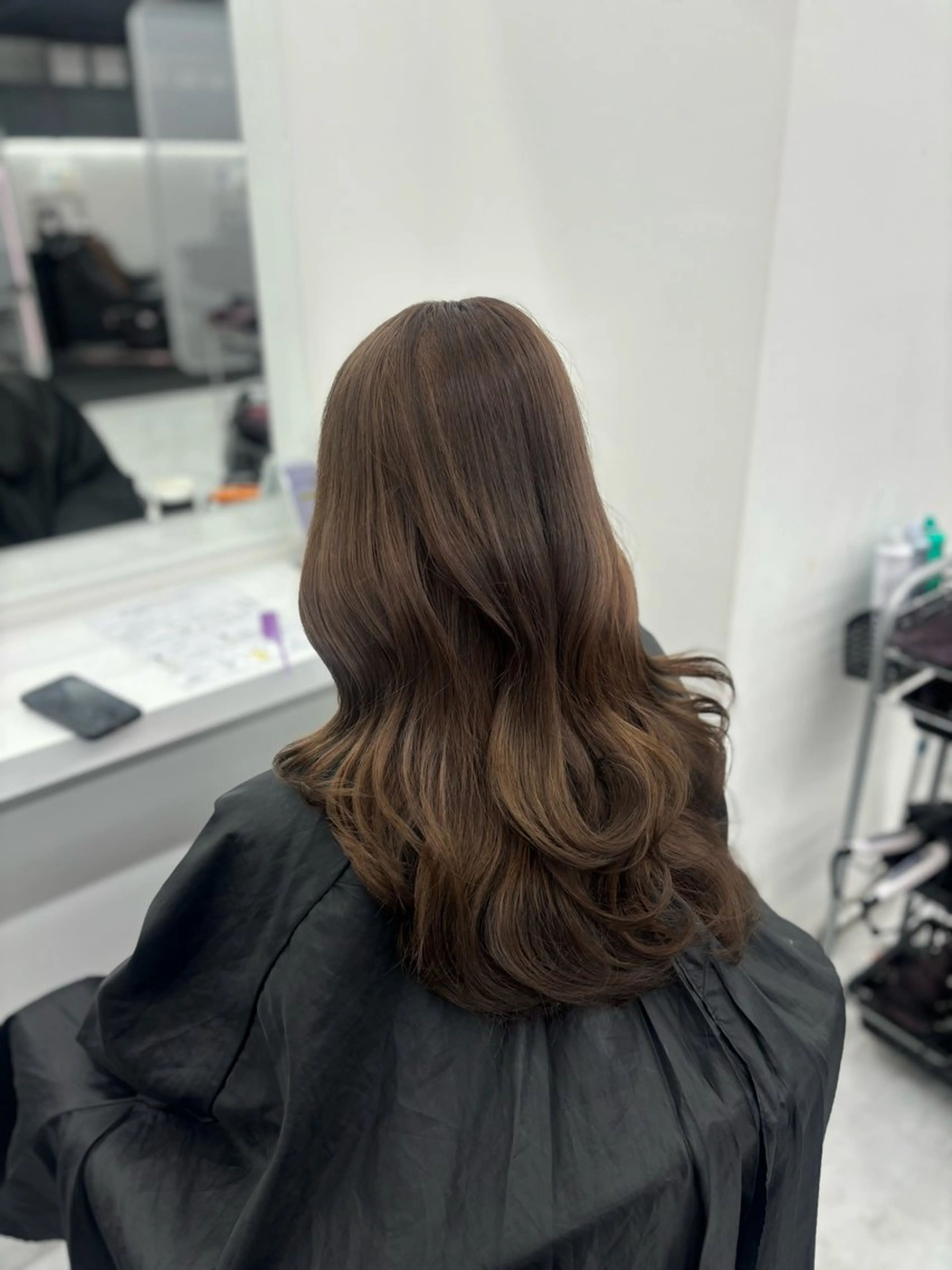 ロング カラー ヘアカラー 🤍レイヤー/顔周り 暖色hirari🤍のヘアスタイル