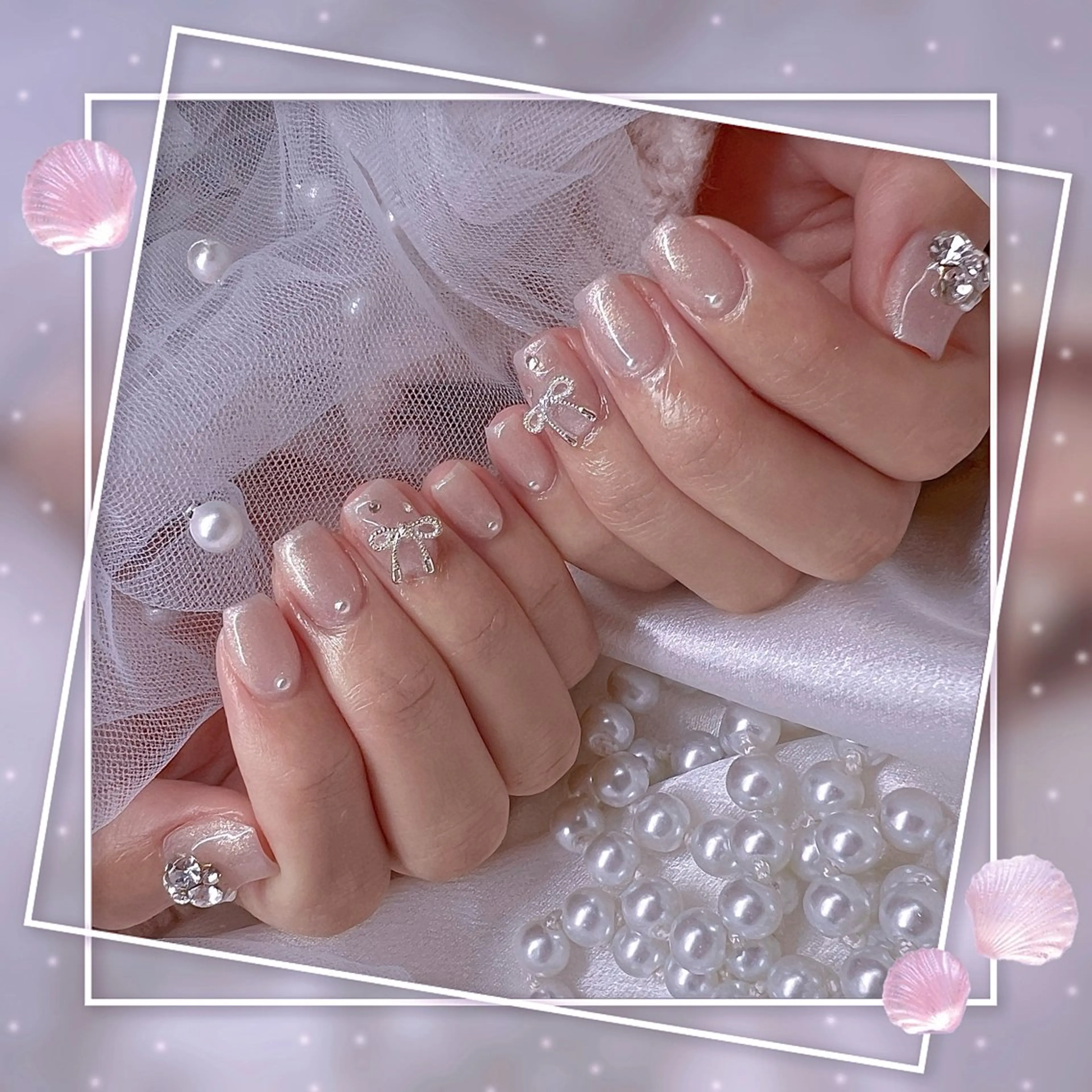 ネイル チークネイル フレンチネイル グラデーション マグネットネイル マグネットフレンチ ハンドネイル Chill Nailsalonのネイルデザイン