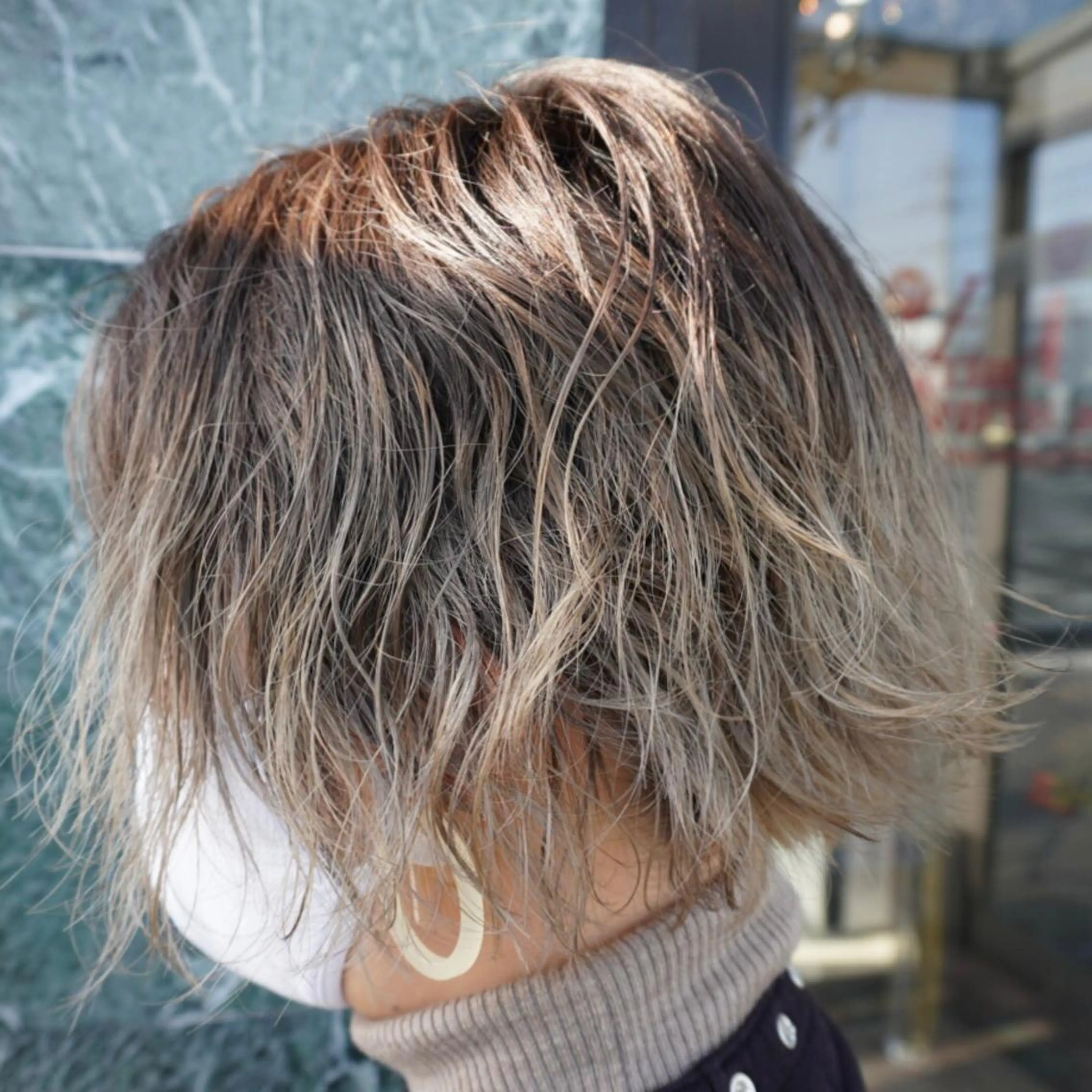 ショート カラー パーマ アッシュ ボブ 五番街所属・美容室 五番街のヘアスタイル