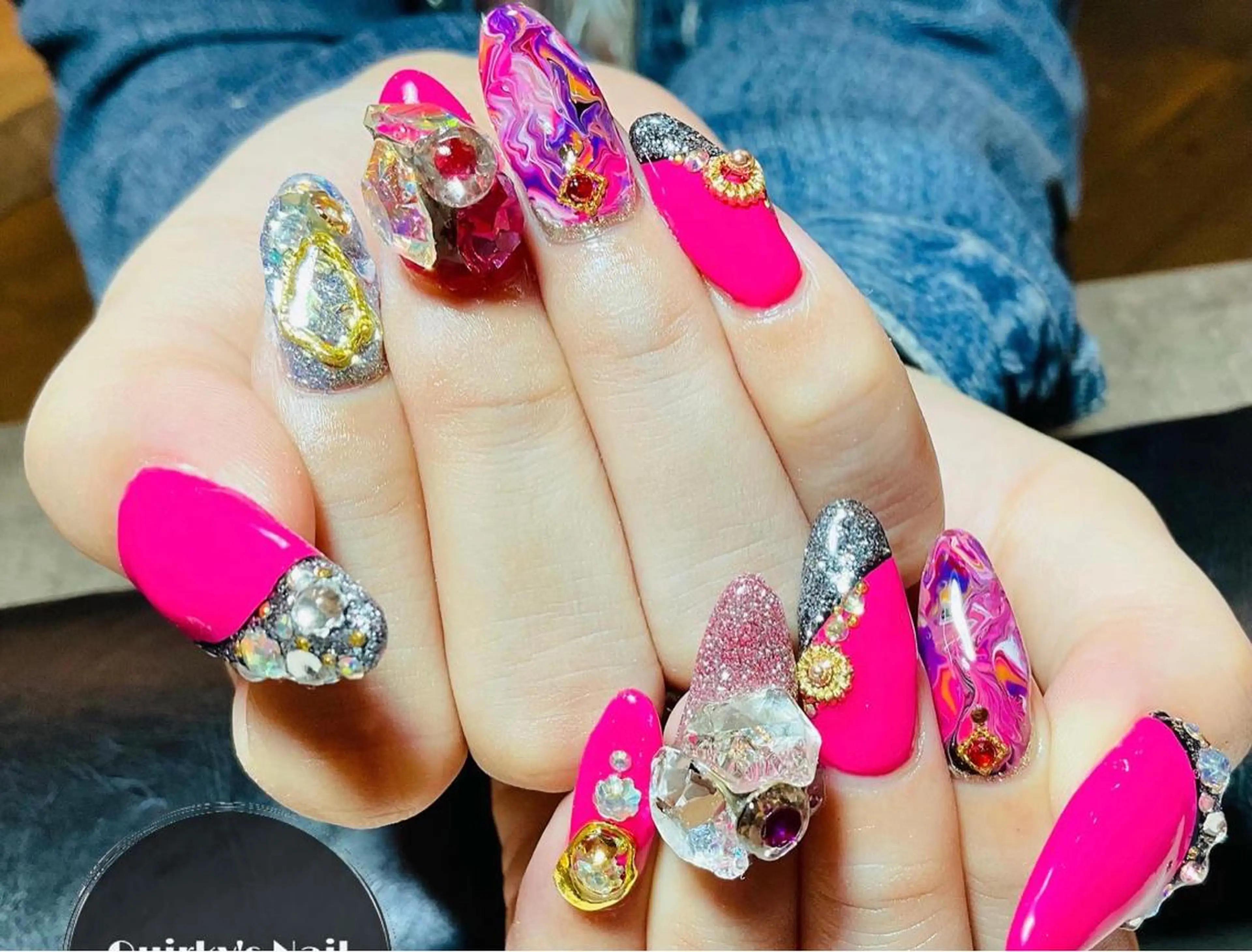 ネイル ピンク Quirky's Nail【栄店】のネイルデザイン