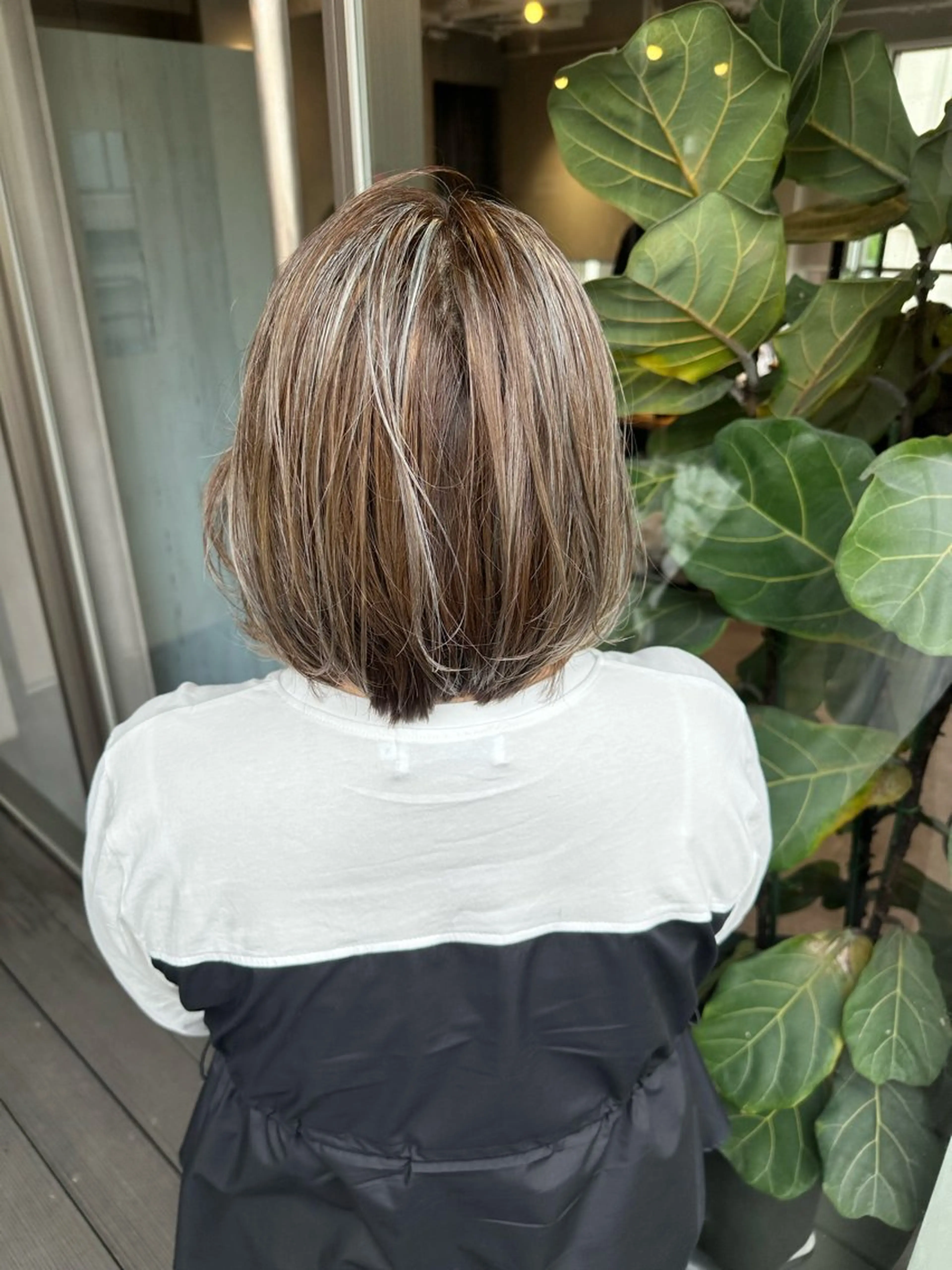 ミディアム カラー ブリーチ ハイライトカラー ハイライト ヘアカラー 韓国風/オシャレ /縮毛矯正/滝口琴未のヘアスタイル