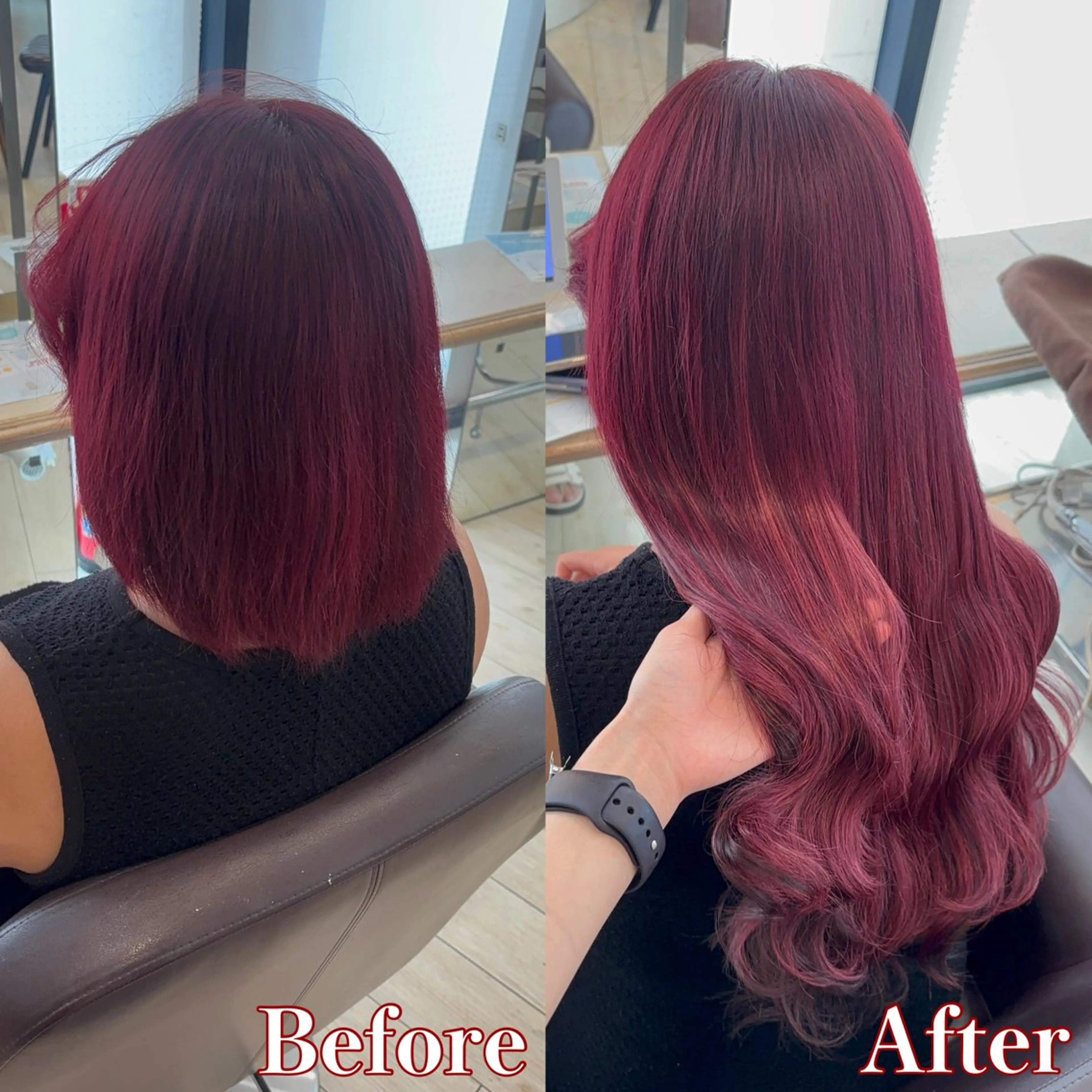 ロング エクステ 💎シールエクステ/ ハイトーン💎シズカのヘアスタイル
