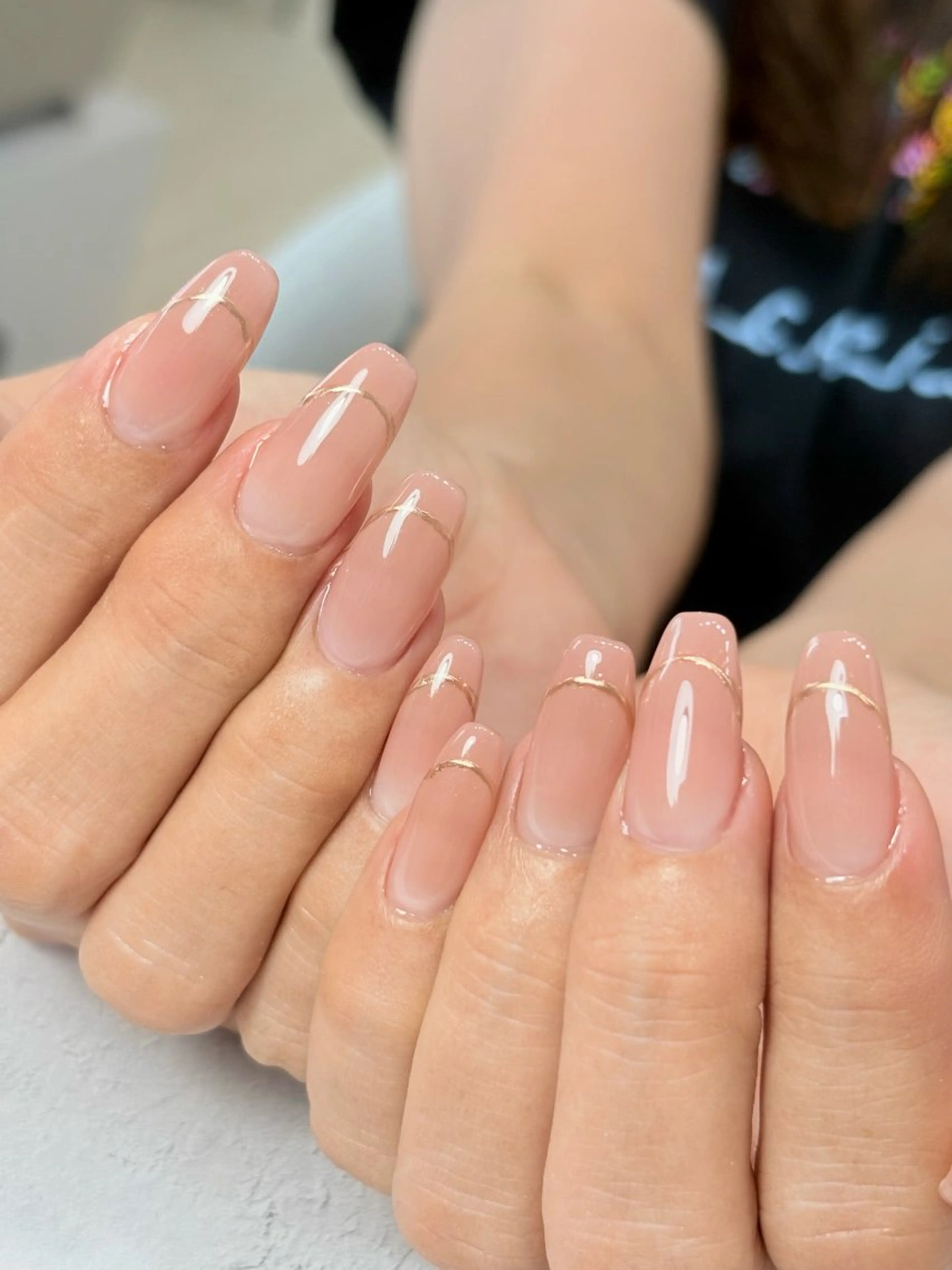 ネイル フレンチネイル ロングネイル ピンク シンプルネイル Natuleaナチュリア所属・Natulea manamiのネイルデザイン