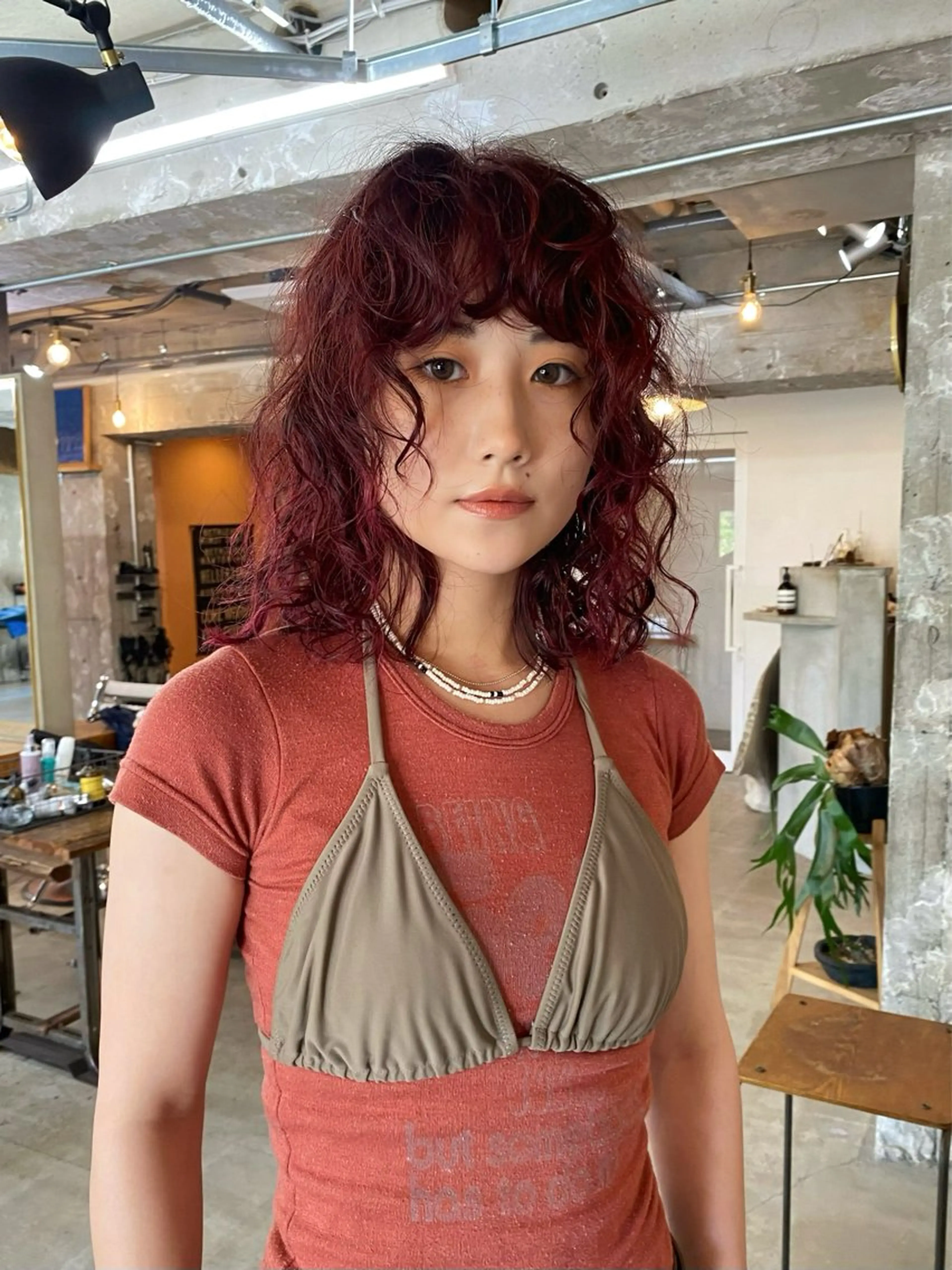 ミディアム パーマ カット パーマ KEI gattacaのヘアスタイル