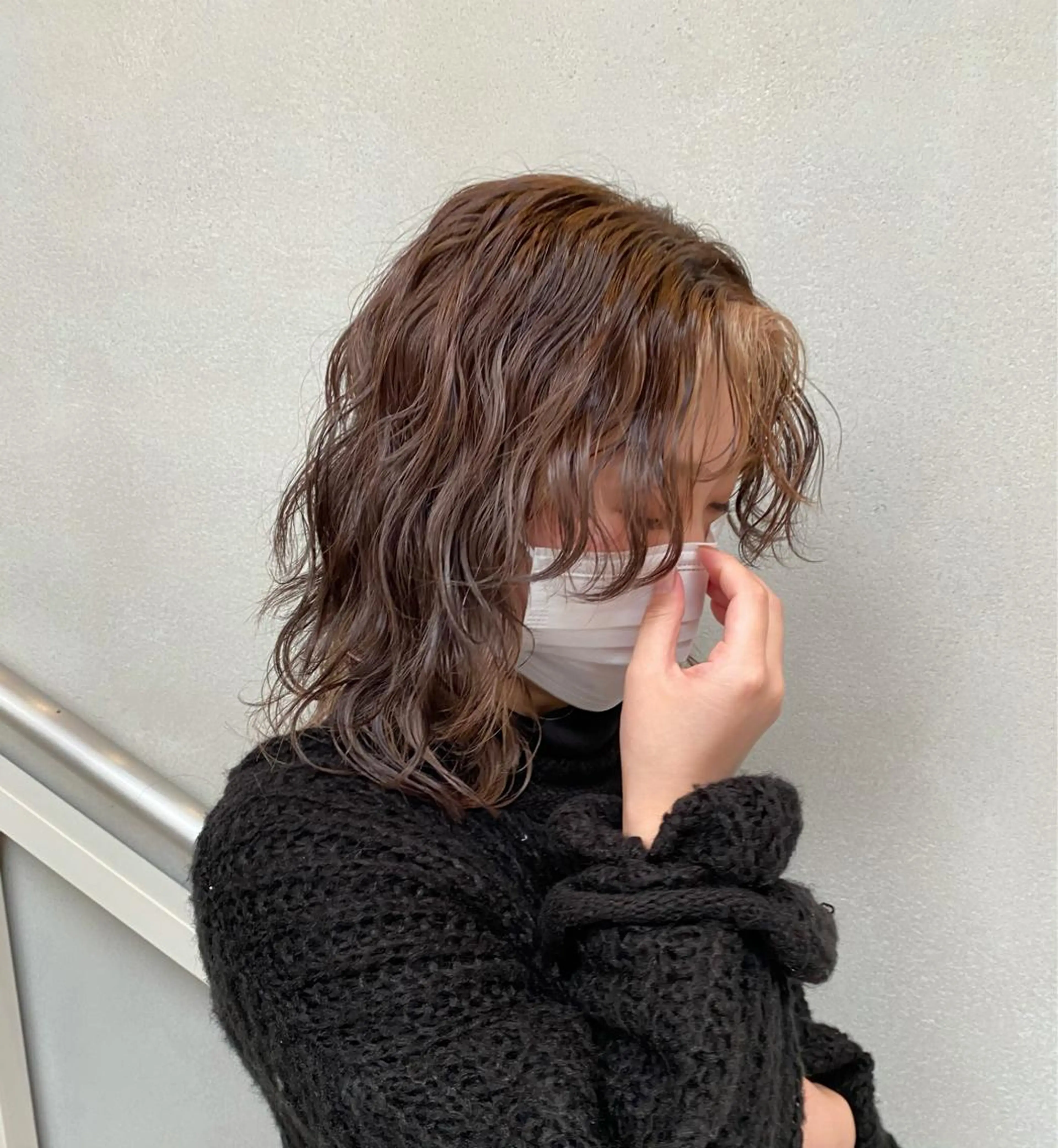 ミディアム カラー ミディアムパーマ インナーカラー ウルフカット 沖縄/ヘアアレンジ /ナカノのヘアスタイル