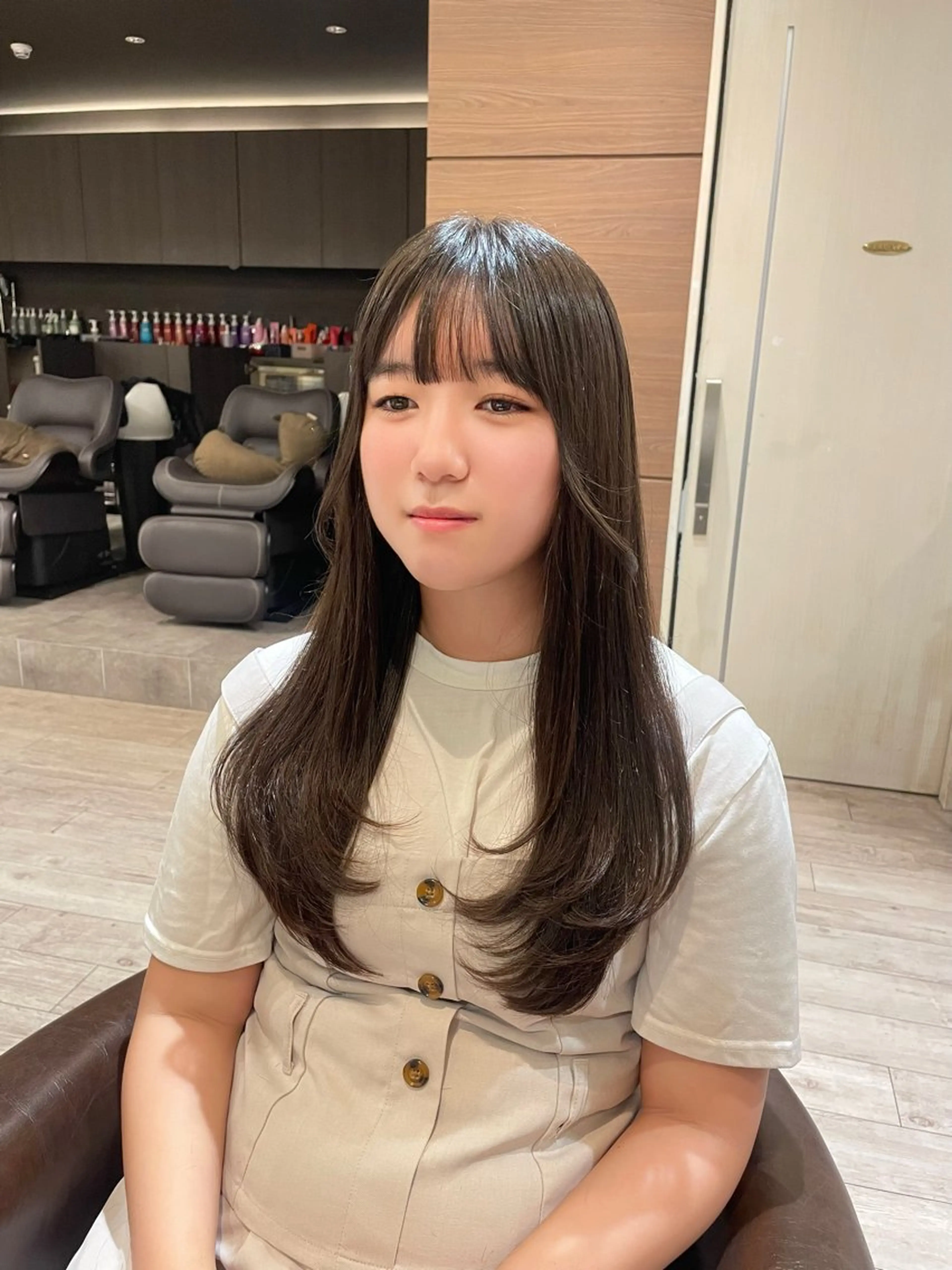 ロング レイヤーカット 太田陽葉里/ パーマモデル募集中のヘアスタイル