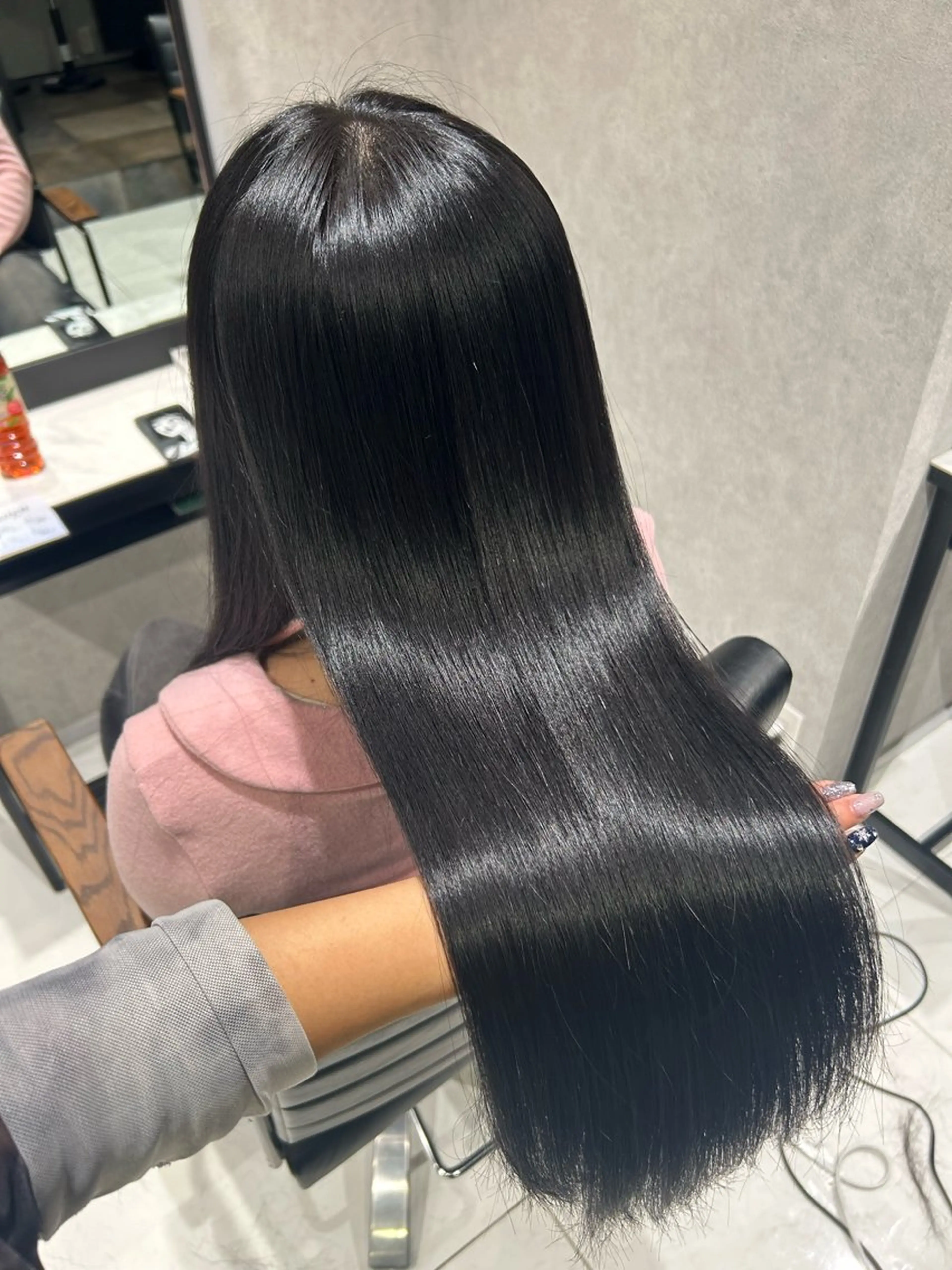 カラー 黒髪 ブルーカラー ブルーブラック ヘアカラー トリートメント 透明感カラー🩵 束感まつげ🪼海月のマツエク・マツパデザイン