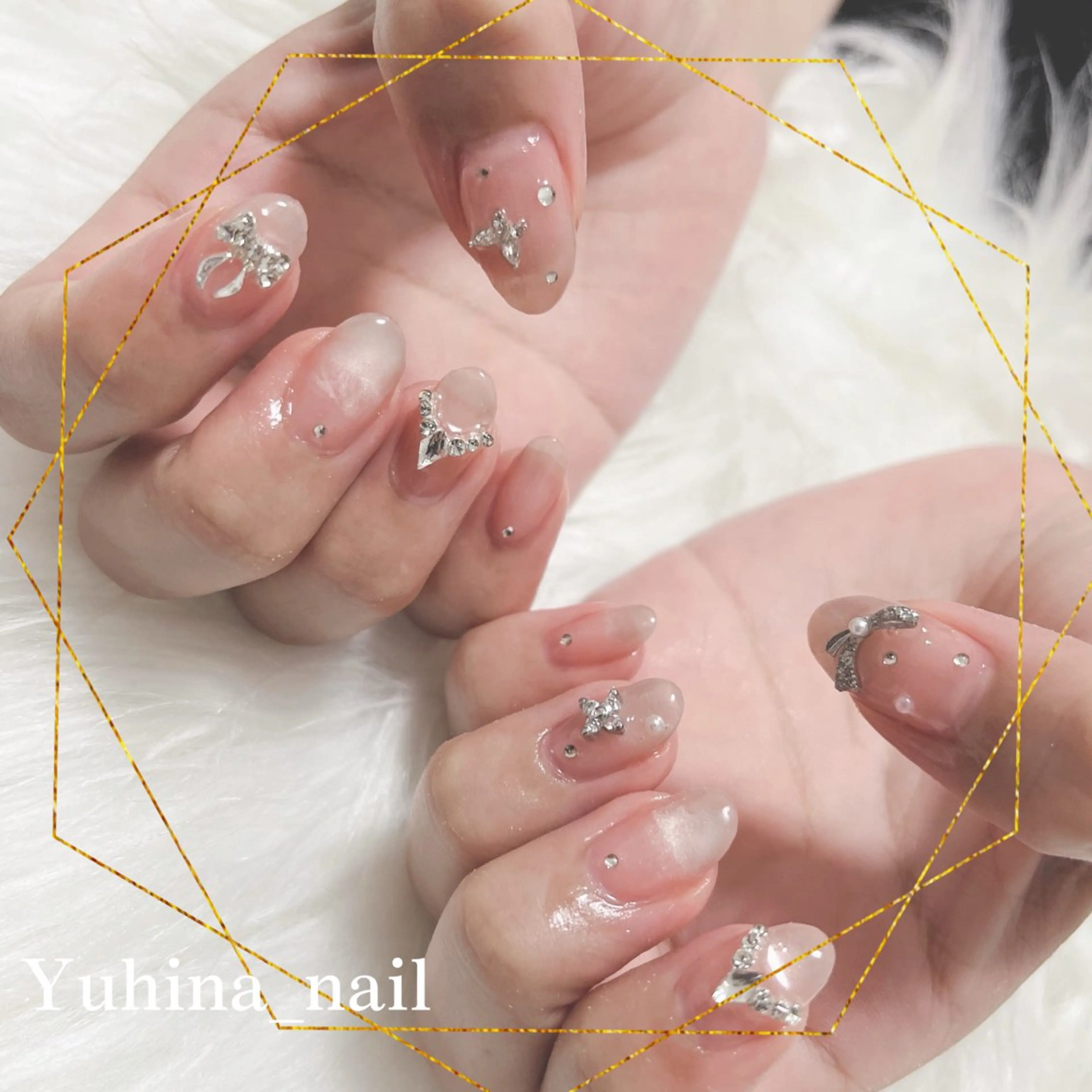 ネイル ハンドネイル Yuhina _nail‪ෆ‪.*のネイルデザイン