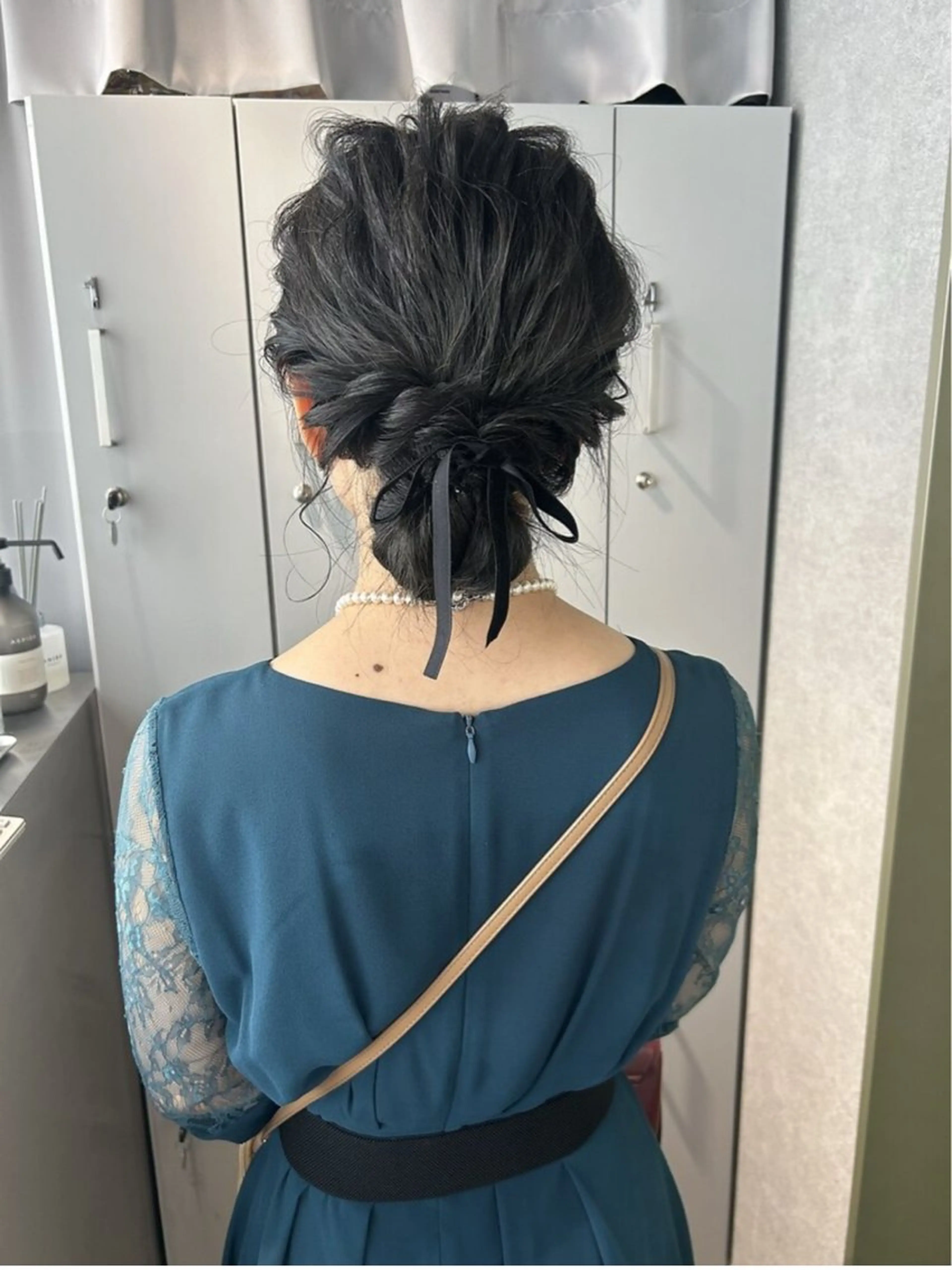 ミディアム ヘアアレンジ 結婚式・ブライダル ヘアセット JYUI ハイトーン/デザインのヘアスタイル