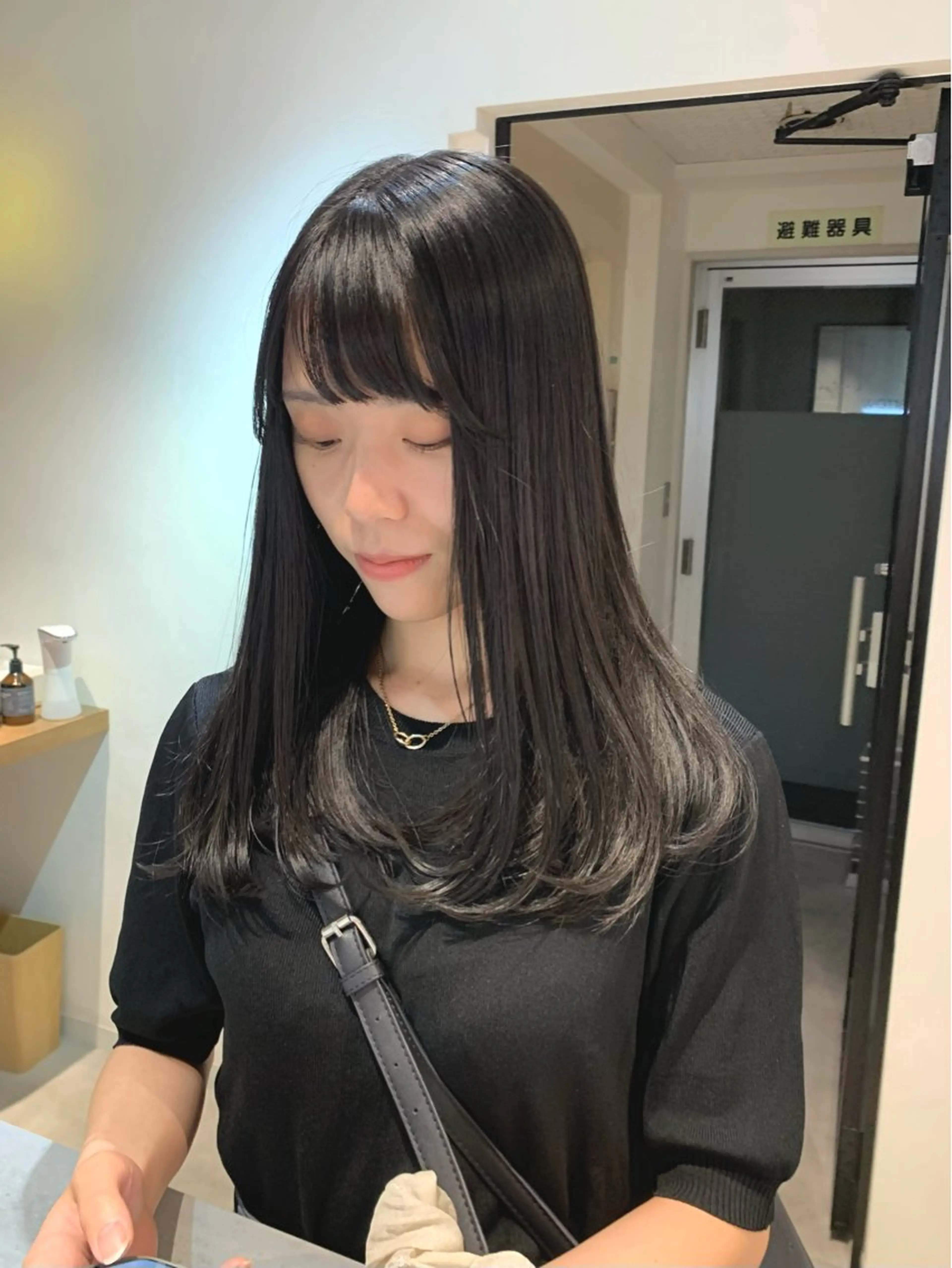 ロング パーマ 縮毛矯正 カット パーマ クレハ :)のヘアスタイル