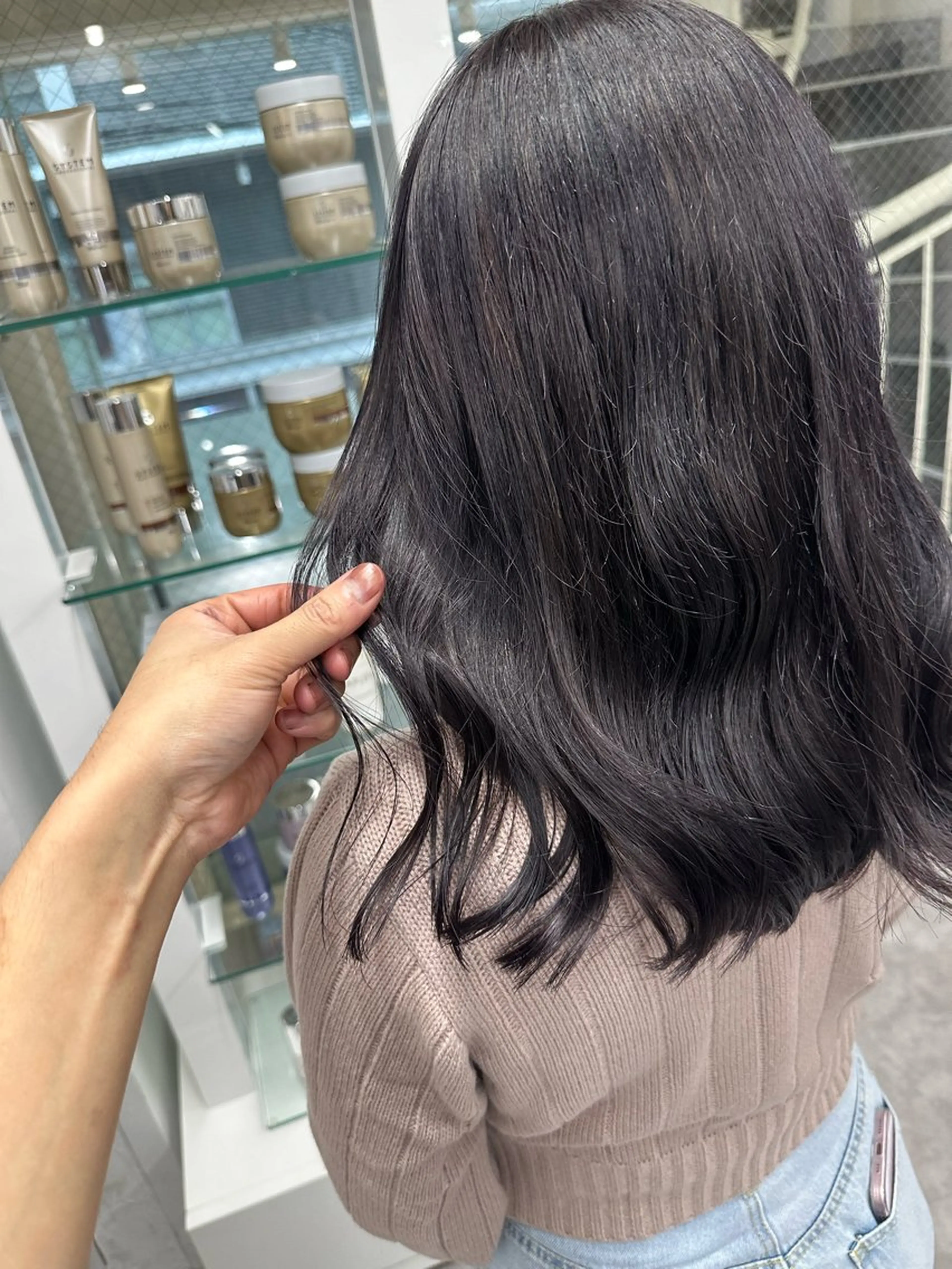 ミディアム カラー ヘアアレンジ カット ヘアカラー 久米 治仁のヘアスタイル