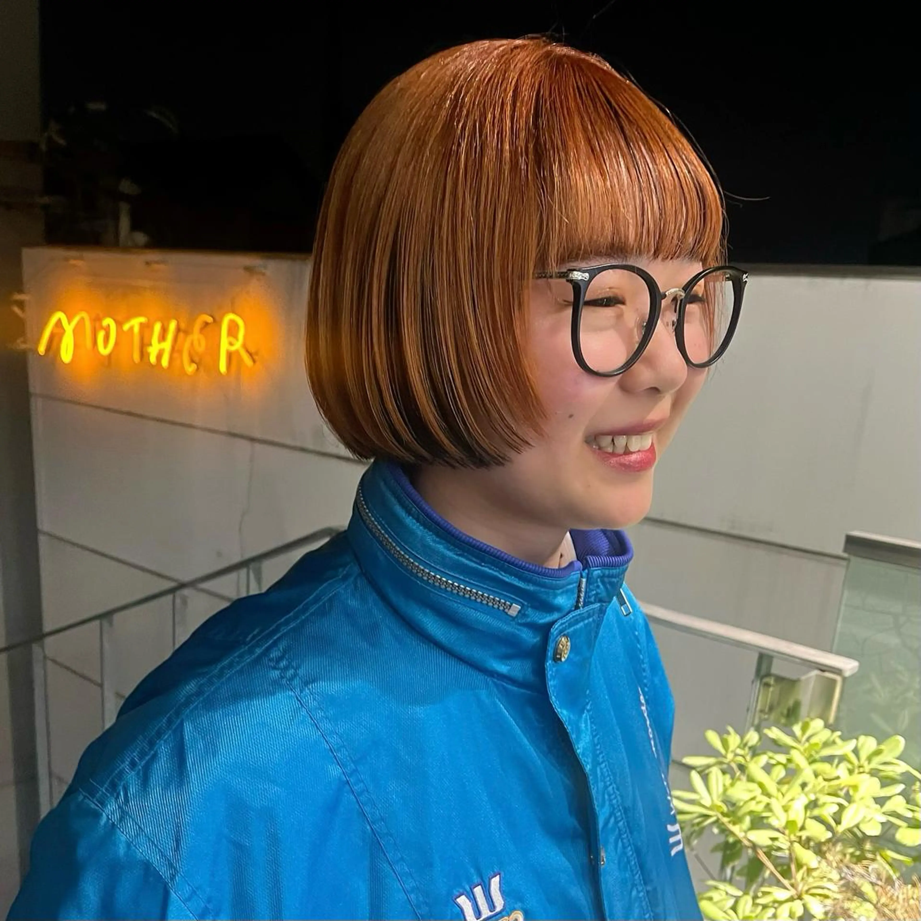 ショート カラー ヘアアレンジ オレンジ ボブ ボブハイトーン🦖 デザインMAMIのヘアスタイル