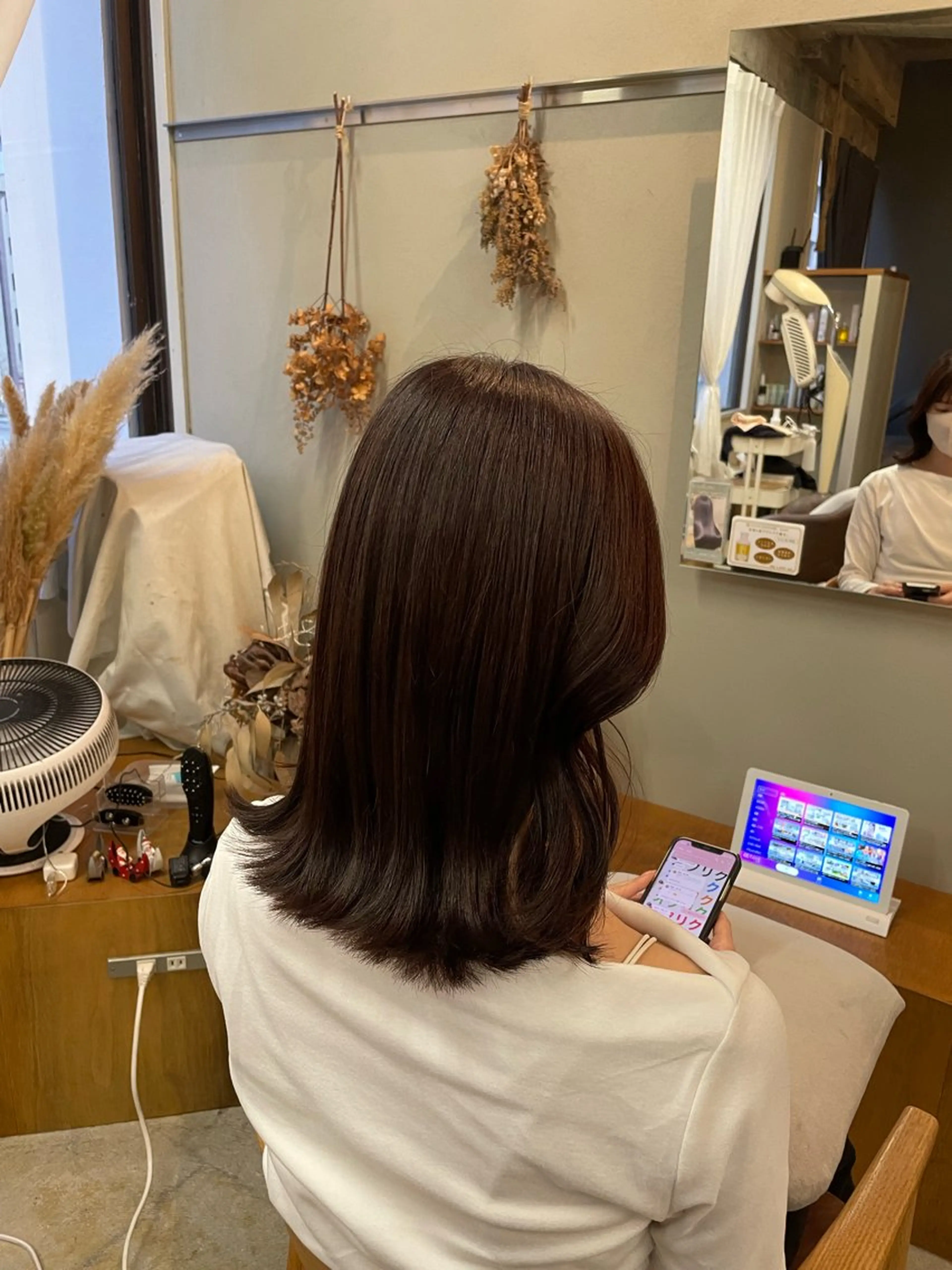 ミディアム カラー カット ヘアカラー トリートメント 🪷花屋併設🪷 山下悠月のヘアスタイル