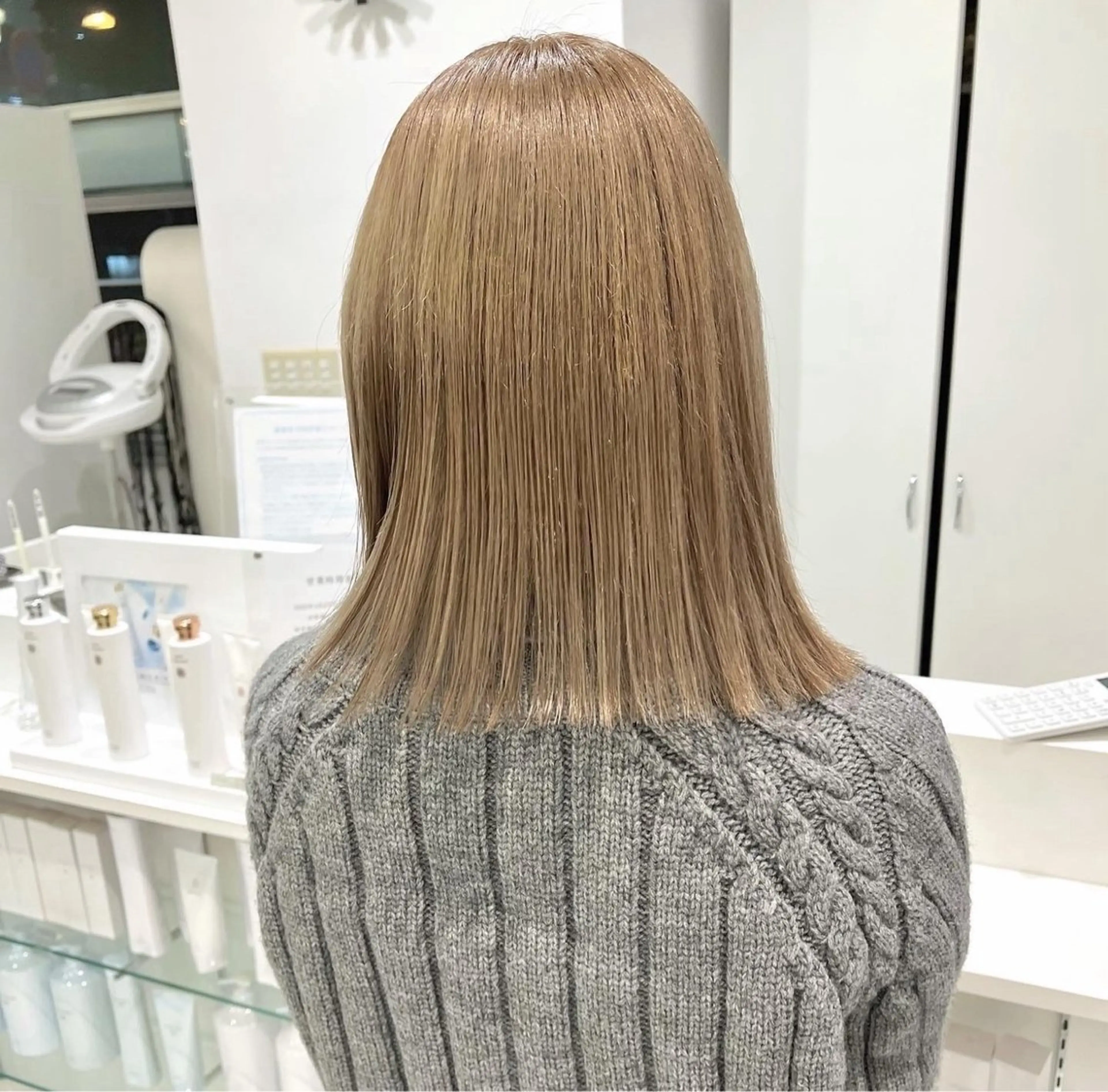 ミディアム カラー ヘアカラー ParveMix 🌝🫧山本 玲南のヘアスタイル