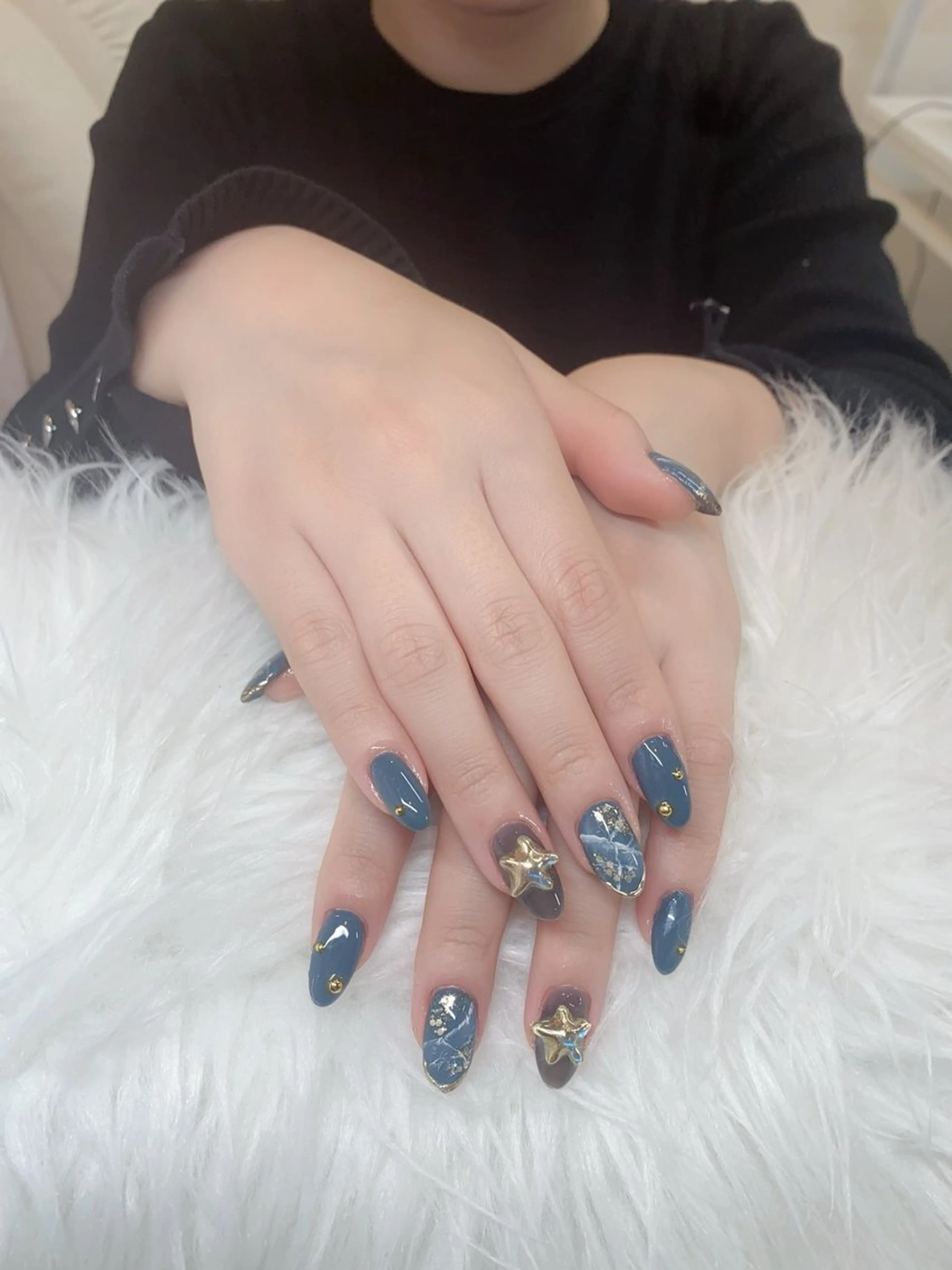ネイル ボルドー ブラウン チークネイル ドット フットネイル ハンドネイル ハンドケア yurinail所属・yuri nail 高田馬場のネイルデザイン