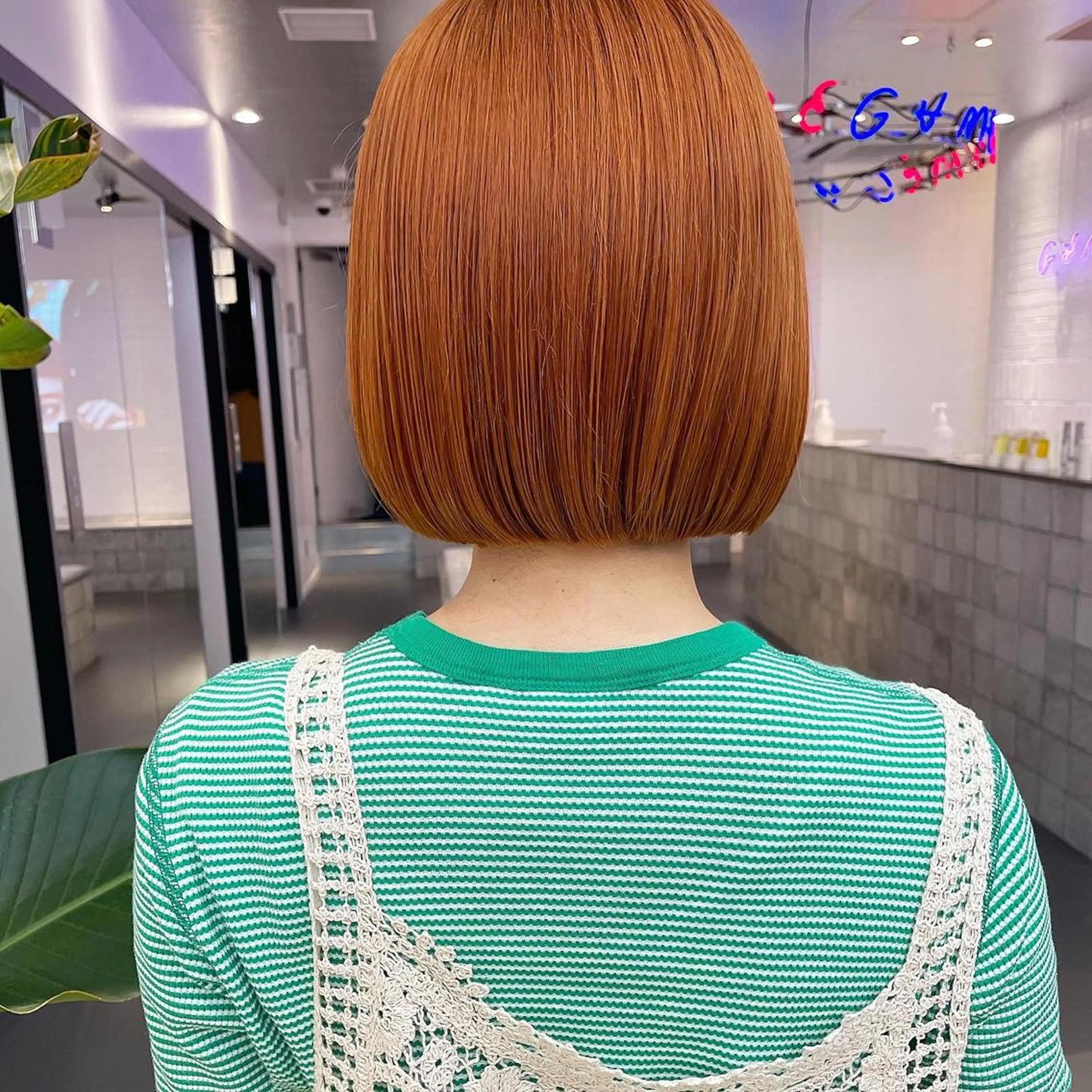 ミディアム カラー ヘアカラー トリートメント 🌈ベージュ艶髪🌈 ボブ/ユウトのヘアスタイル