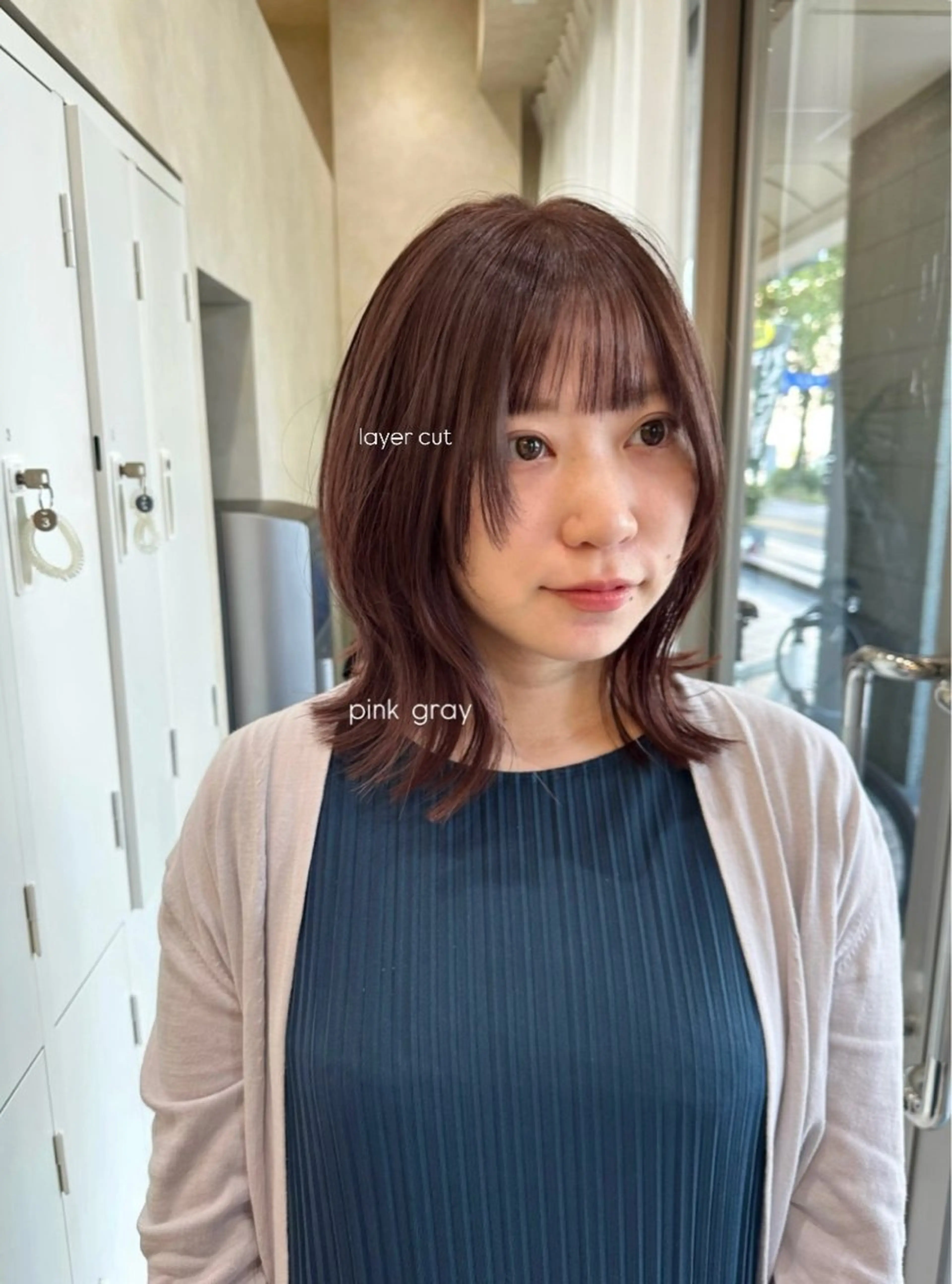 ミディアム 似合わせカット 骨格補正カット/ 宮城麗可のヘアスタイル