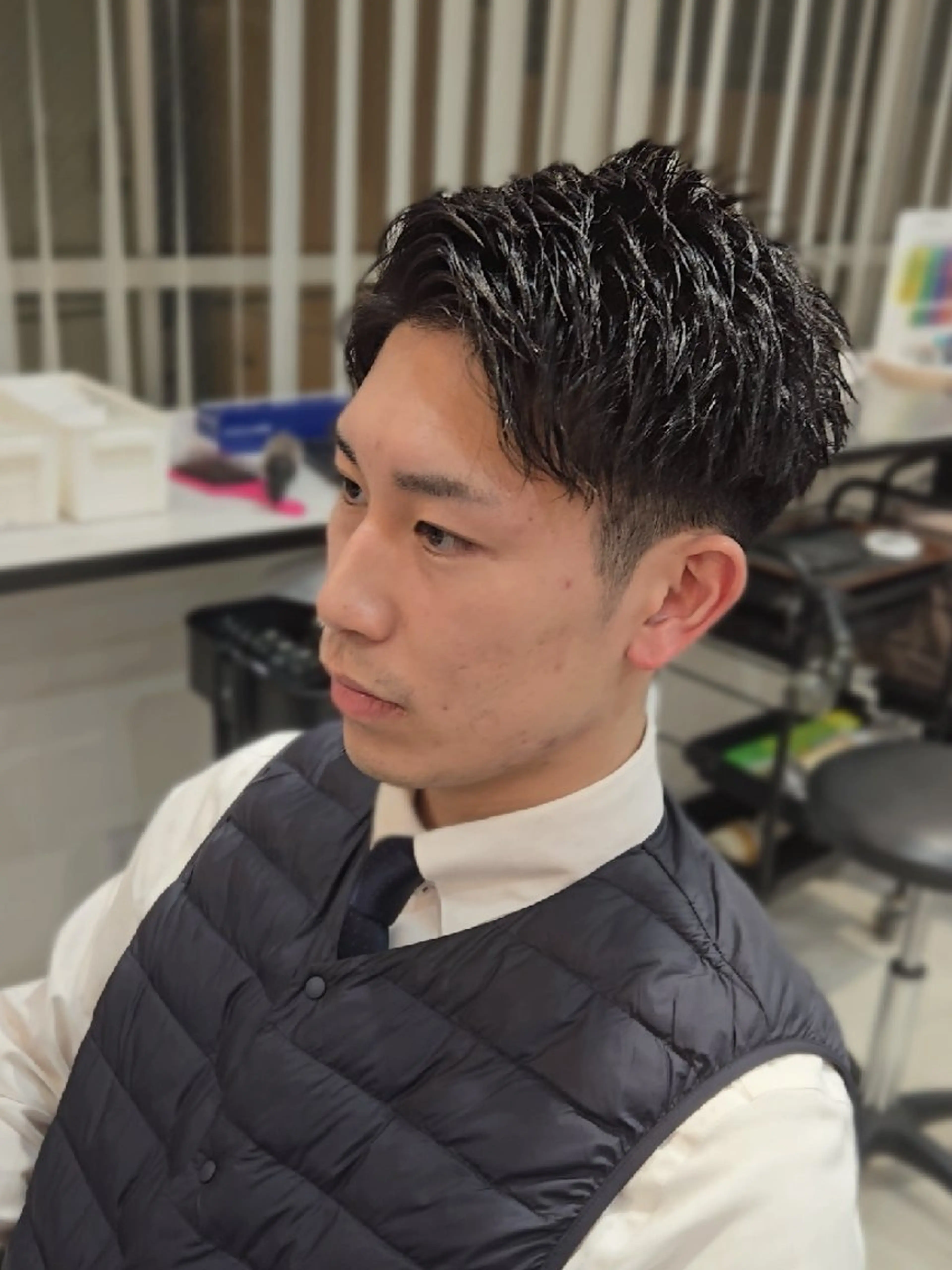 メンズ ショート ビジネス カット ヘアセット Lapis 名古屋駅前店所属・LEN名古屋/パーマ メンズ特化美容師のヘアスタイル