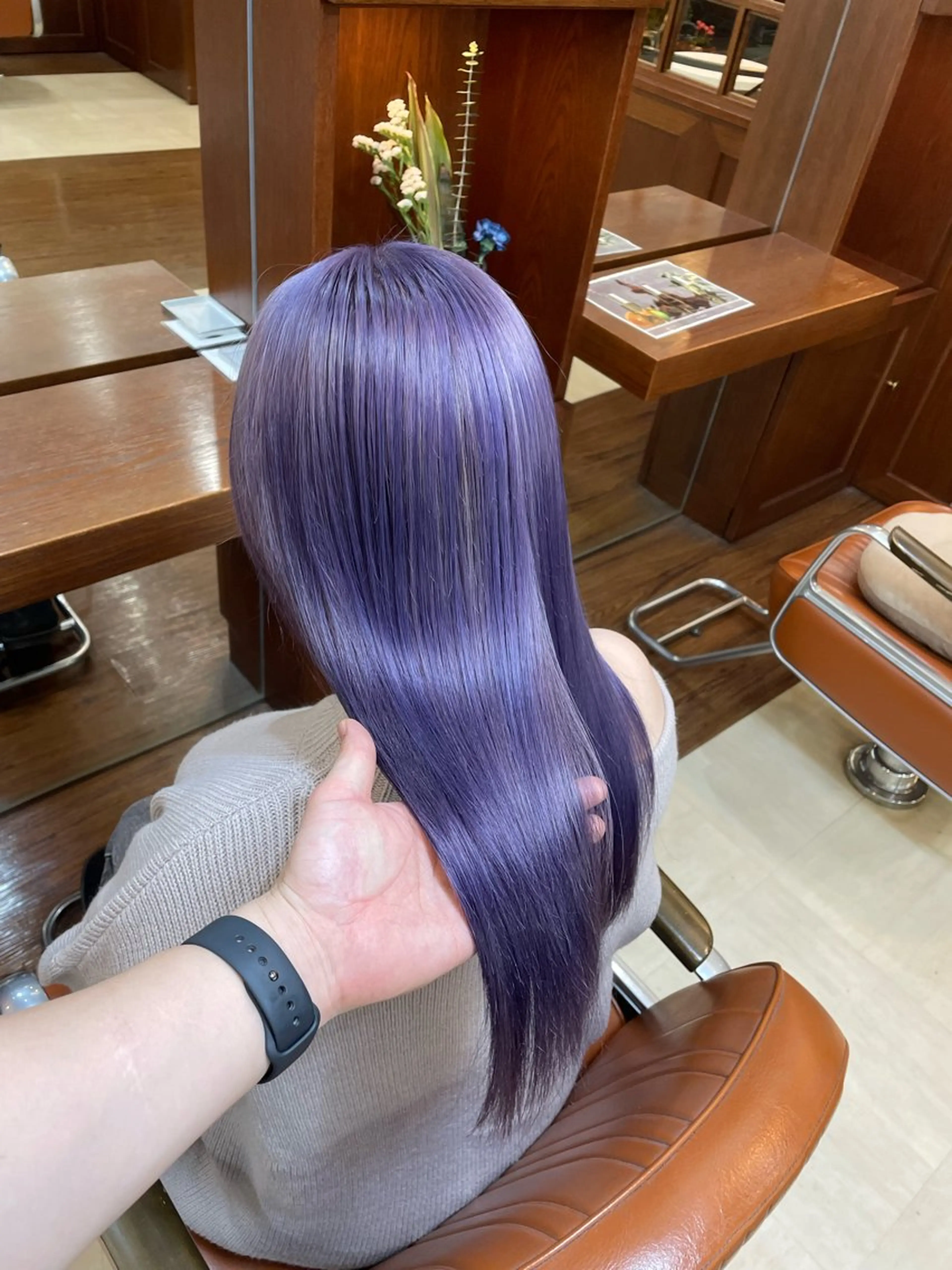 ロング カラー カット 縮毛矯正 "天使の輪"量産👑 溝の口/佐藤那都のヘアスタイル