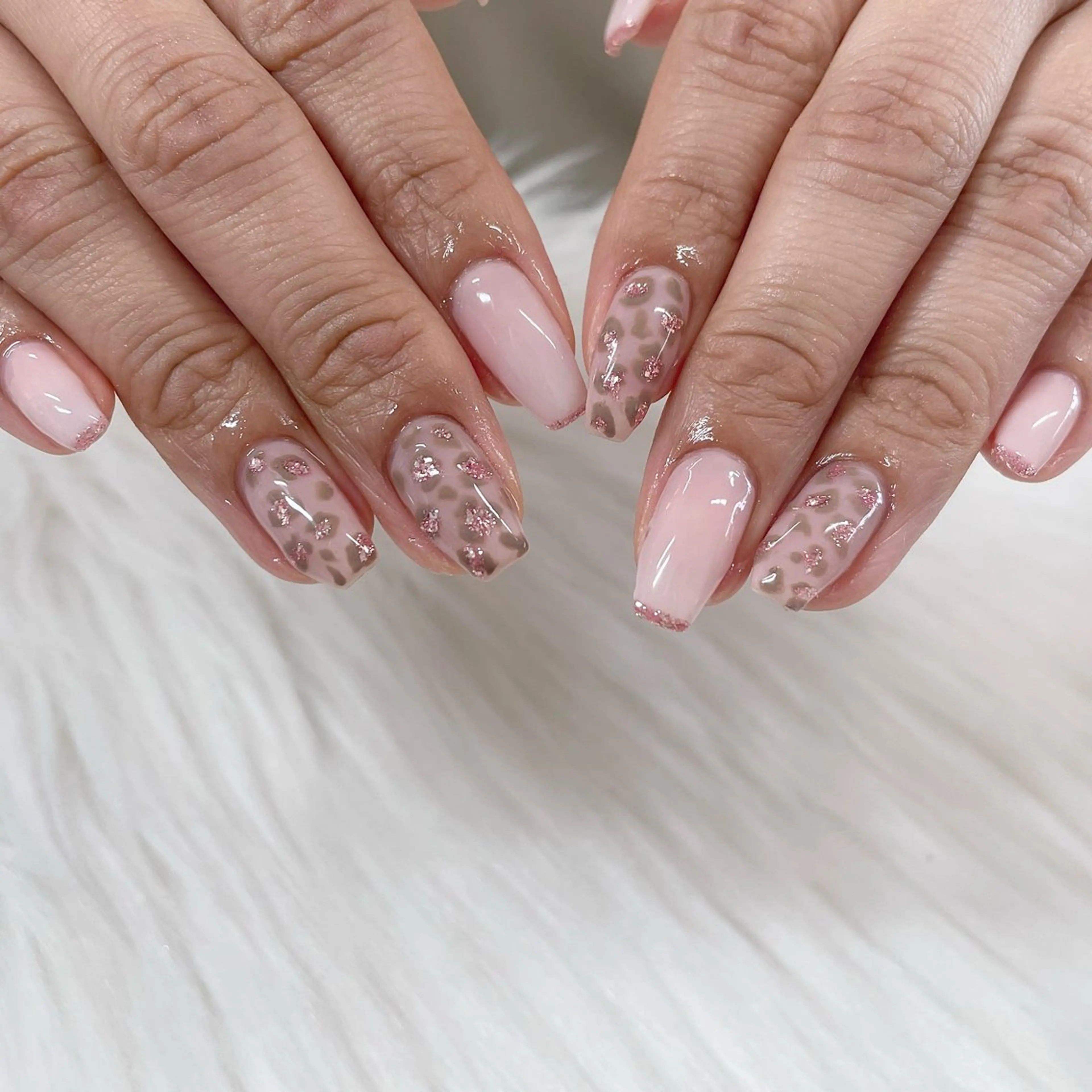 ネイル ジェルネイル ピンク ハンドネイル JFYnail所属・昭和町ネイル 𝘯𝘢𝘮𝘪のネイルデザイン