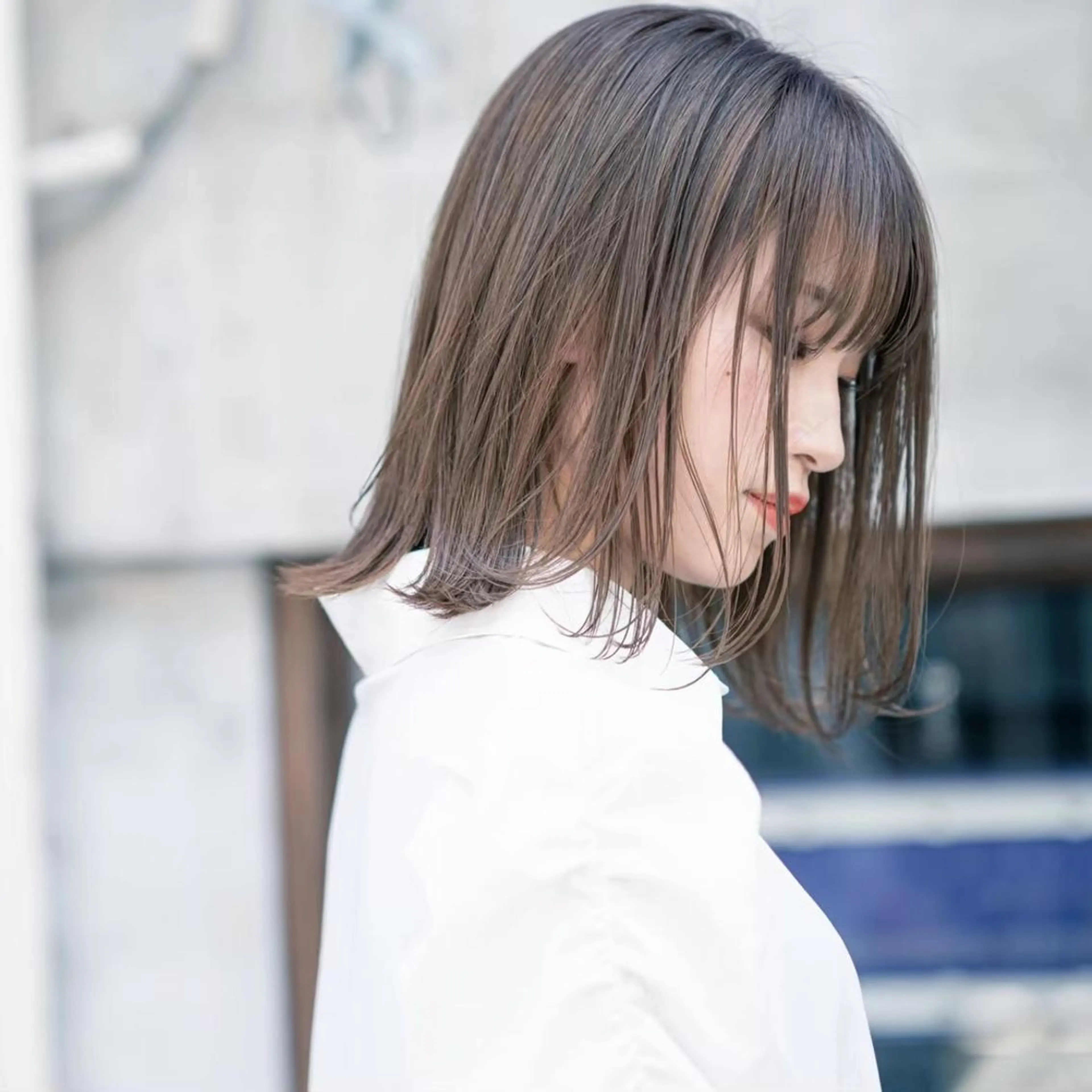 ミディアム カラー ベージュカラー ブリーチ 透明感カラー ラベンダーカラー ブリーチなしカラー ヘアカラー SiLO 【シロ】のヘアスタイル