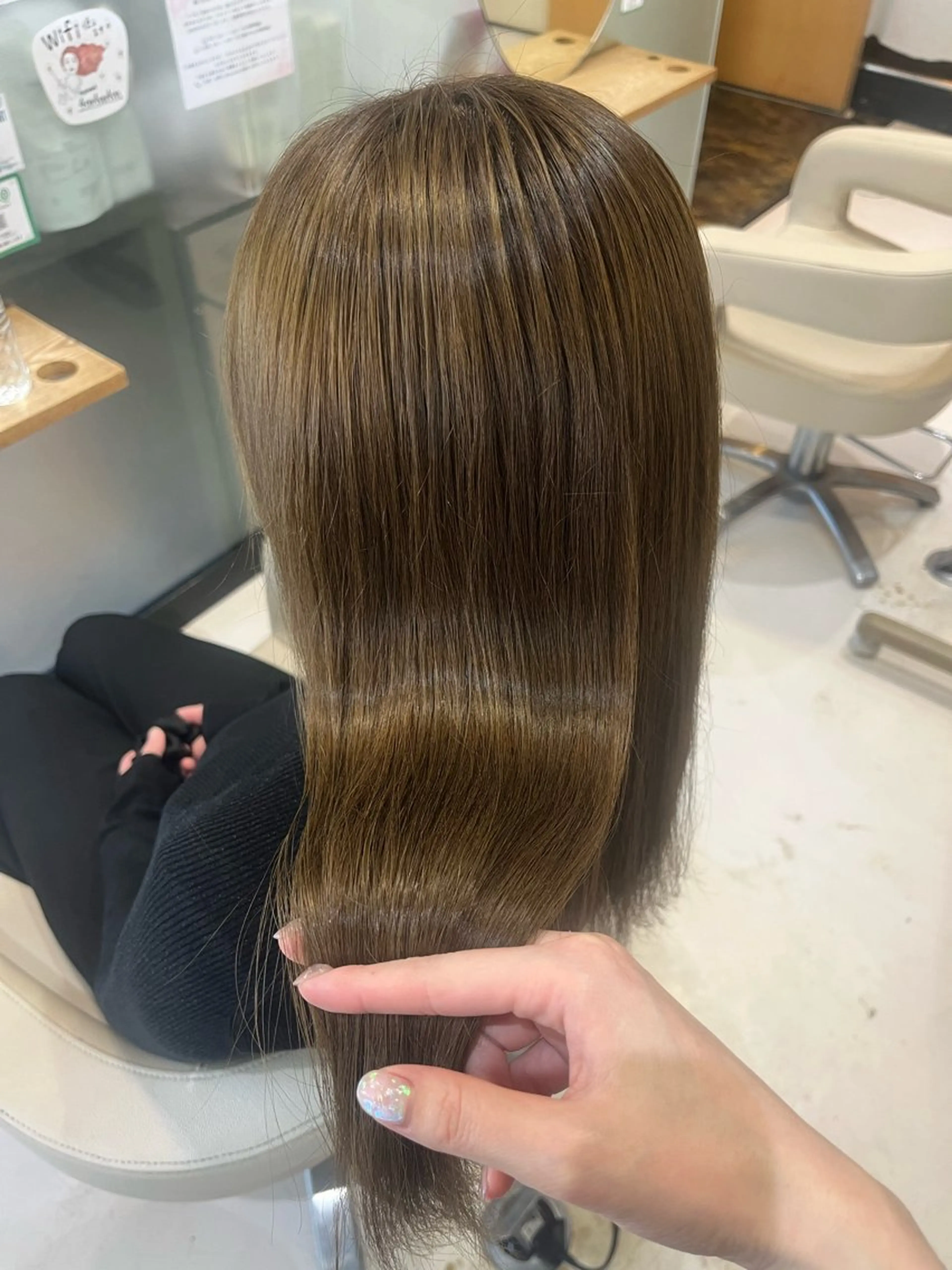 ロング 縮毛矯正 野村 なりあのヘアスタイル