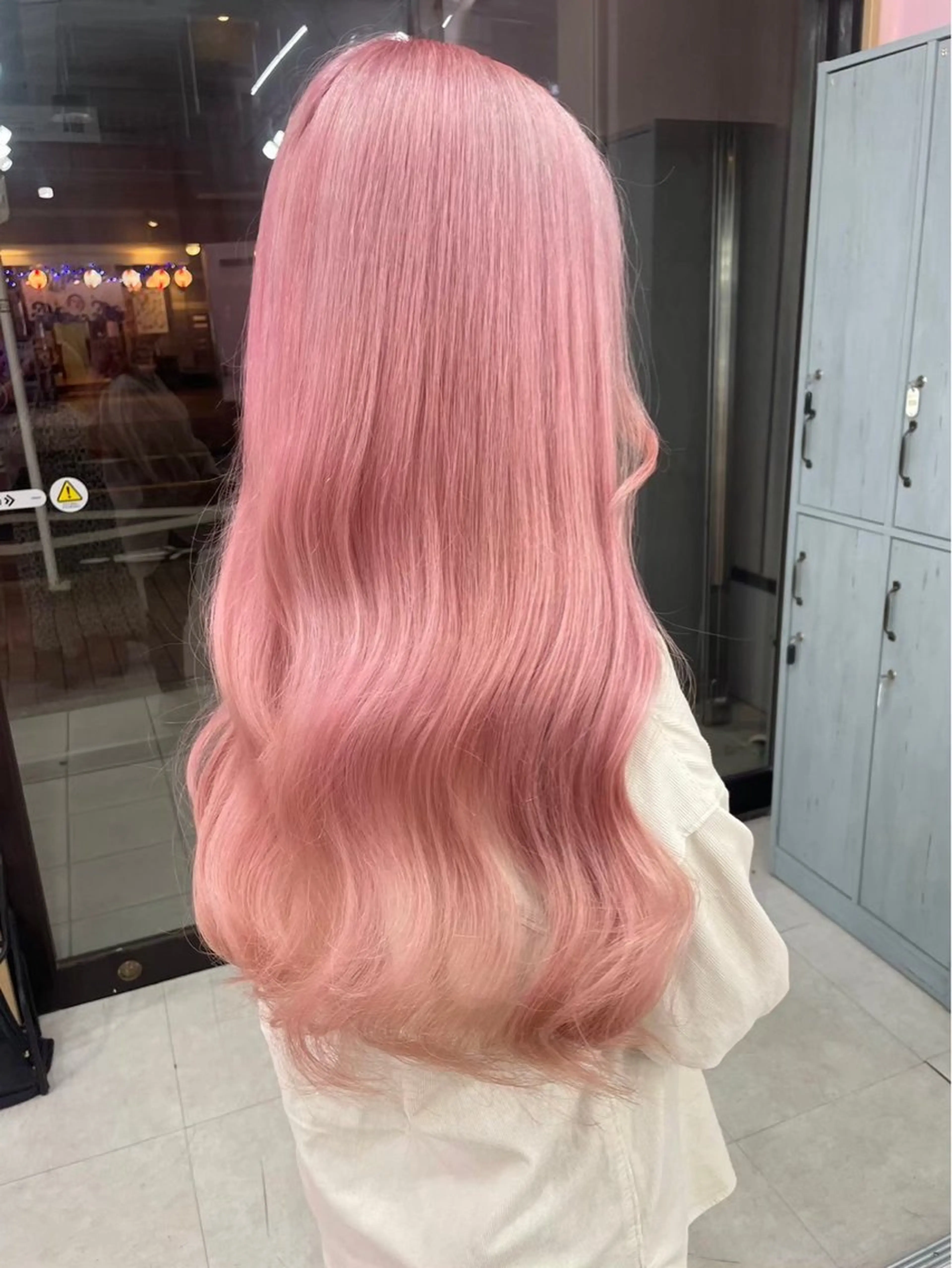 ロング カラー ヘアアレンジ ヘアカラー トリートメント ヘアセット ミルクティー/ピンク カラー/ みう🎀のヘアスタイル