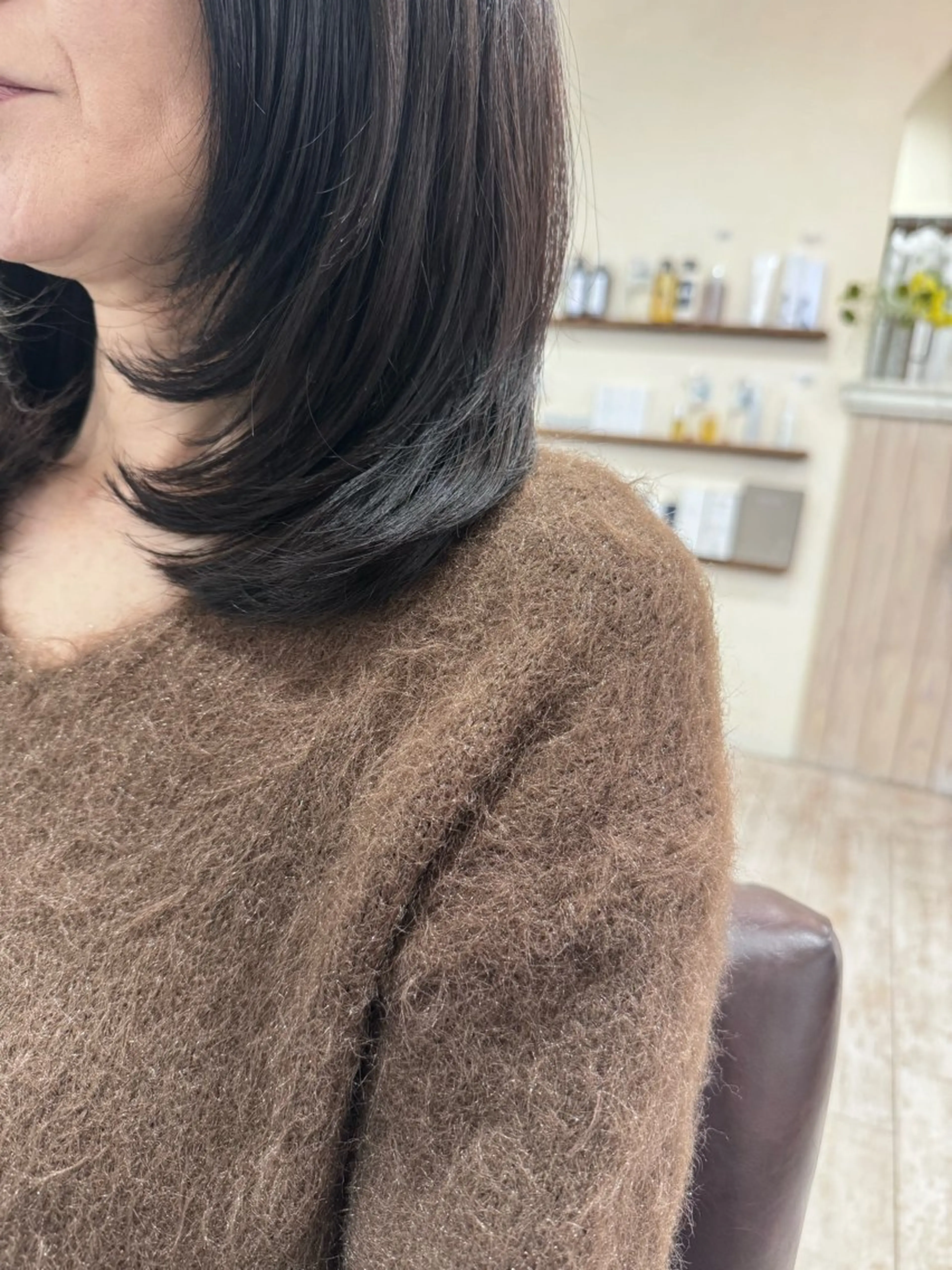 セミロング カラー 髪質改善 レイヤーカット トリートメント カット ヘアカラー トリートメント noble店長 松本　拓也▶◀*.のヘアスタイル