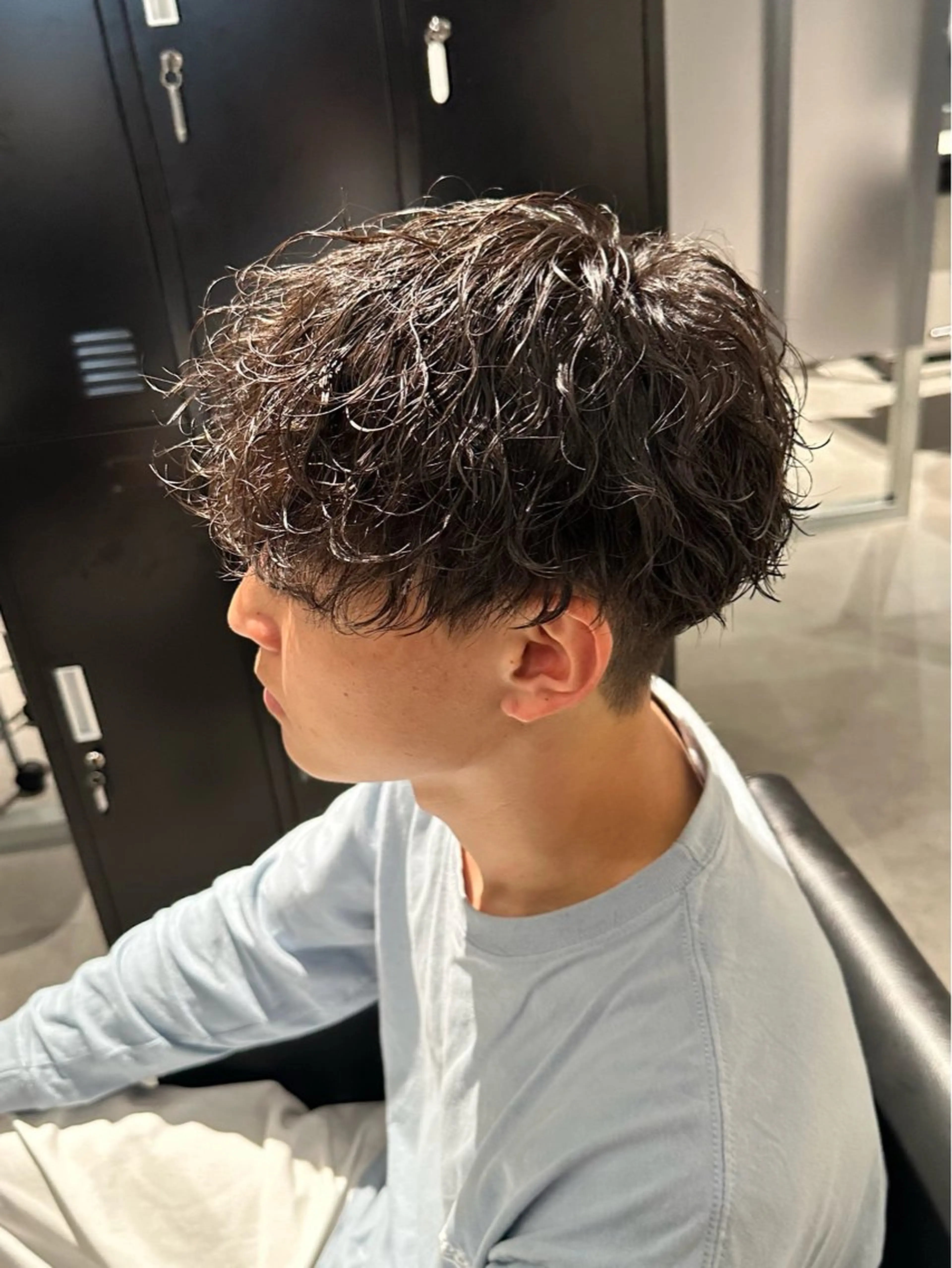 【52％オフ】メンズカット+波巻きパーマ（フェザーパーマ/ブリーチ/メンズカラー/ツイストスパイラルパーマ/眉毛ワックスの写真