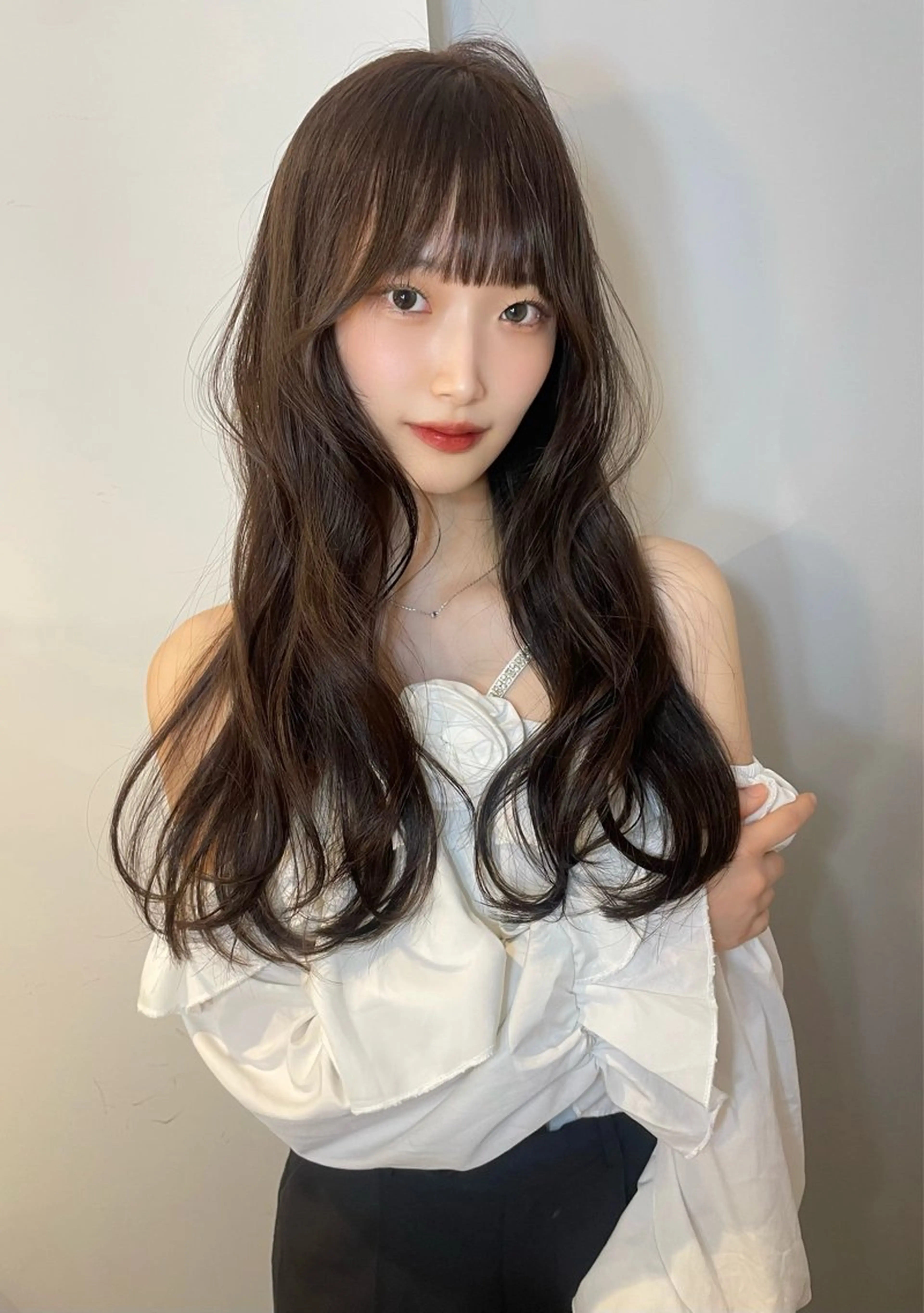 ロング カット ヘアカラー 艶髪矯正/レイヤー カット/ミサキ💐のヘアスタイル