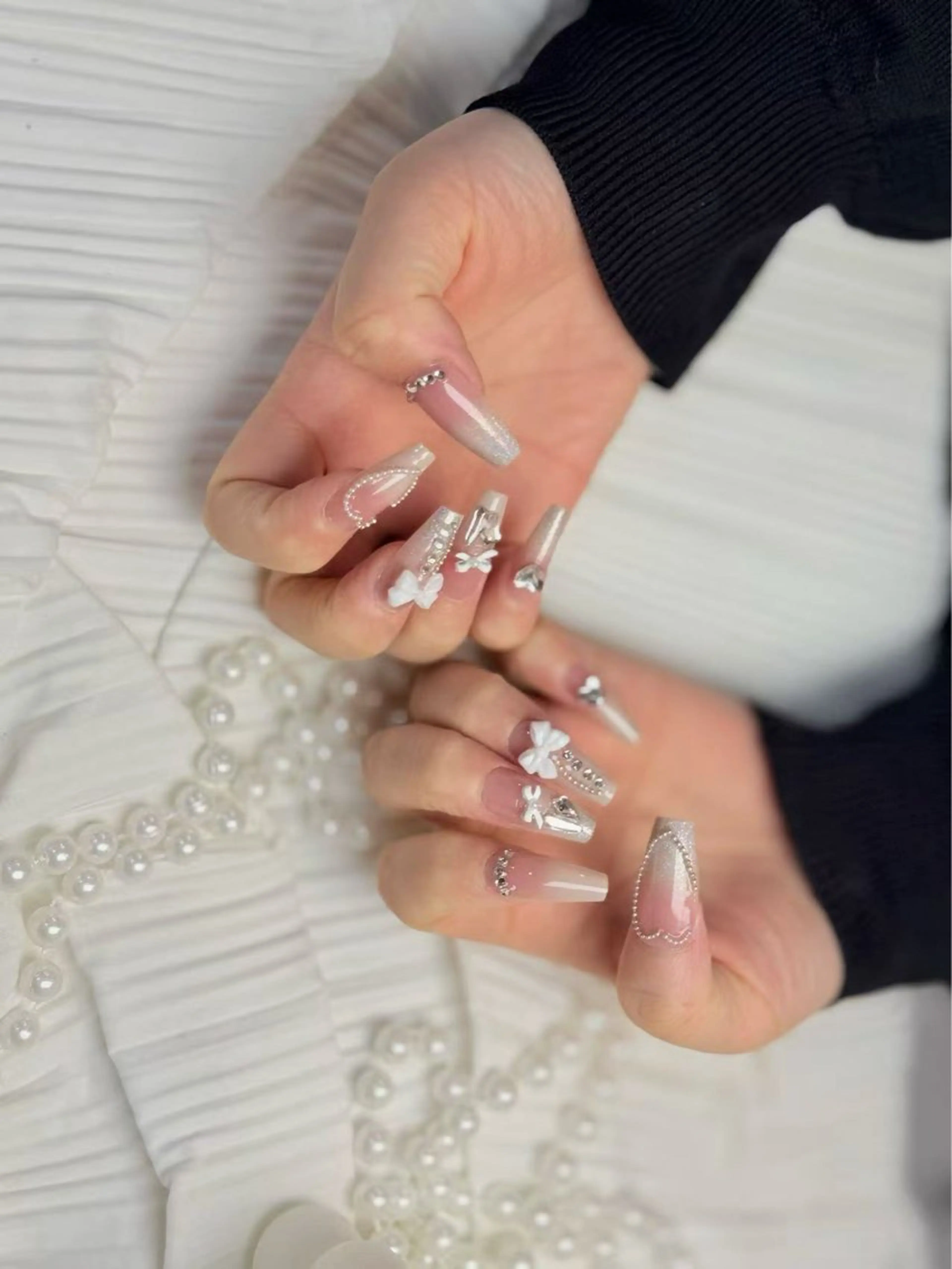 ネイル アートネイル フットネイル ジェルネイル ハート マグネットネイル Babarla Nailのネイルデザイン