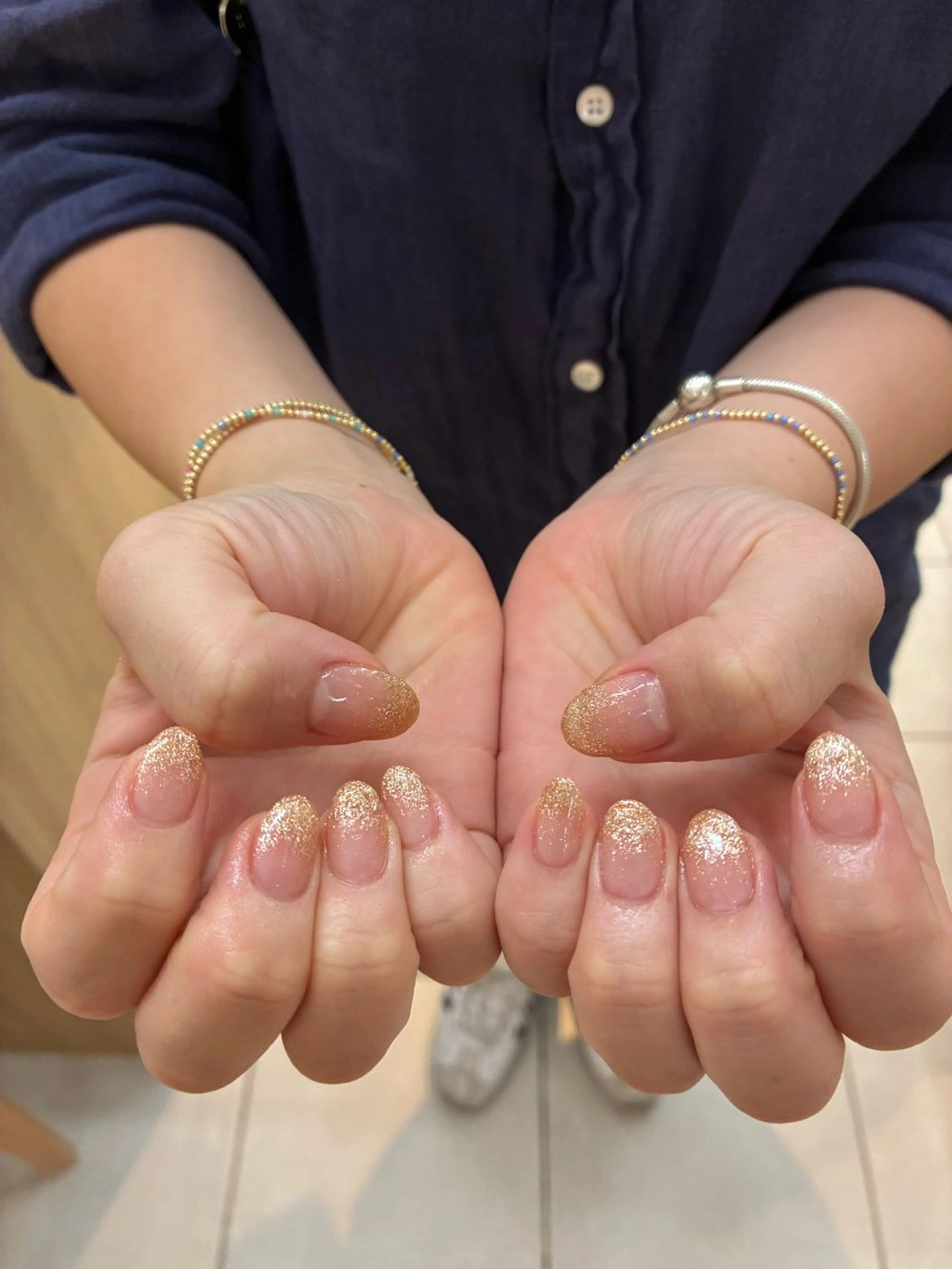 ネイル グラデーション ラメ(グリッター) ラメグラデーション moeka nail9のネイルデザイン