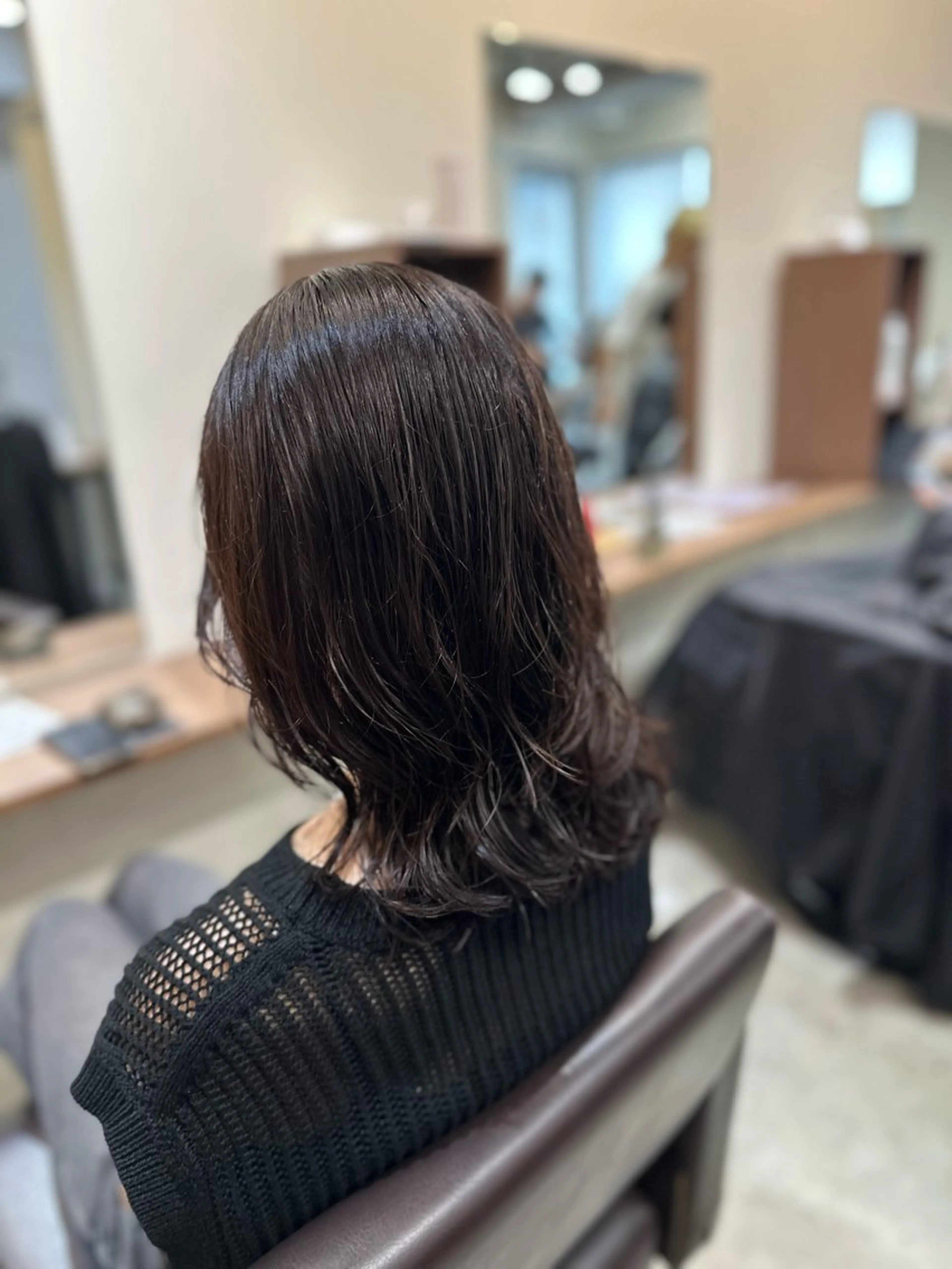ミディアム カラー パーマ 縮毛矯正✨ 透明感カラー✨山下のヘアスタイル