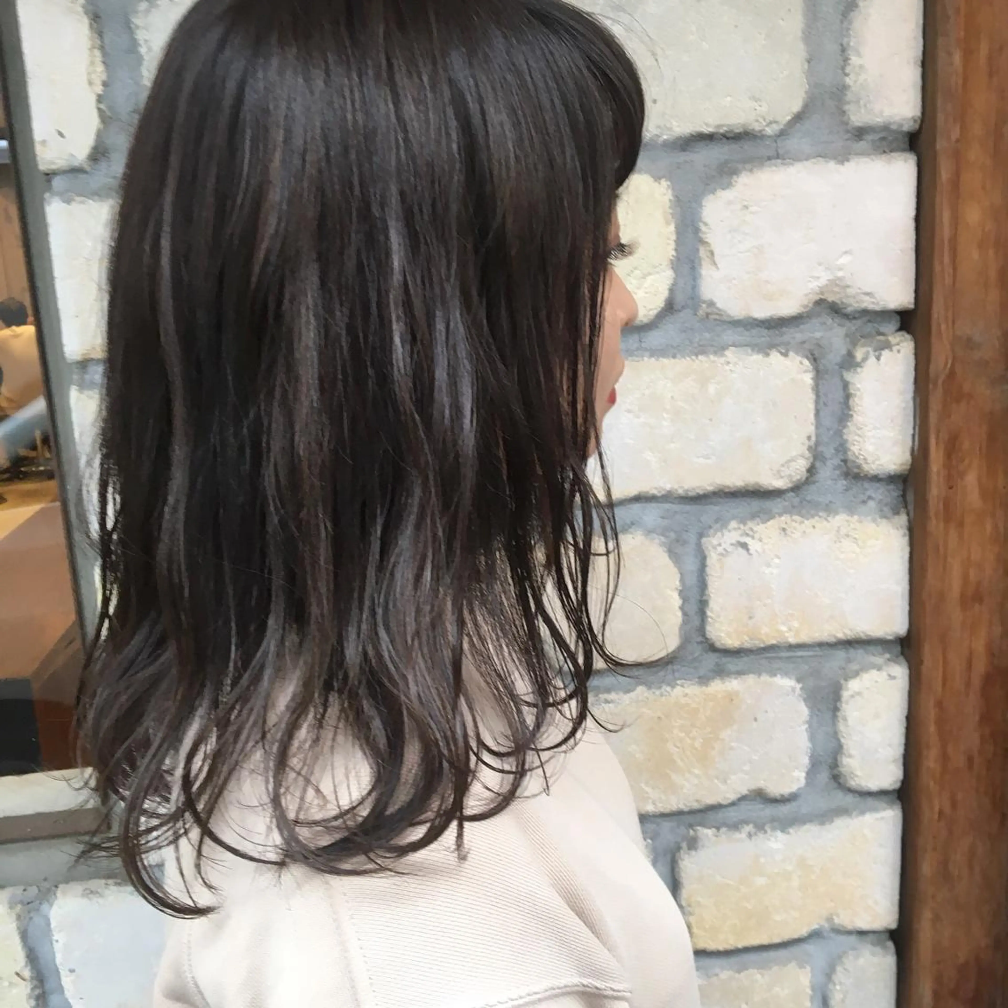 セミロング カラー ハイライトカラー ハイライト ヘアカラー emme MIHO♡のヘアスタイル