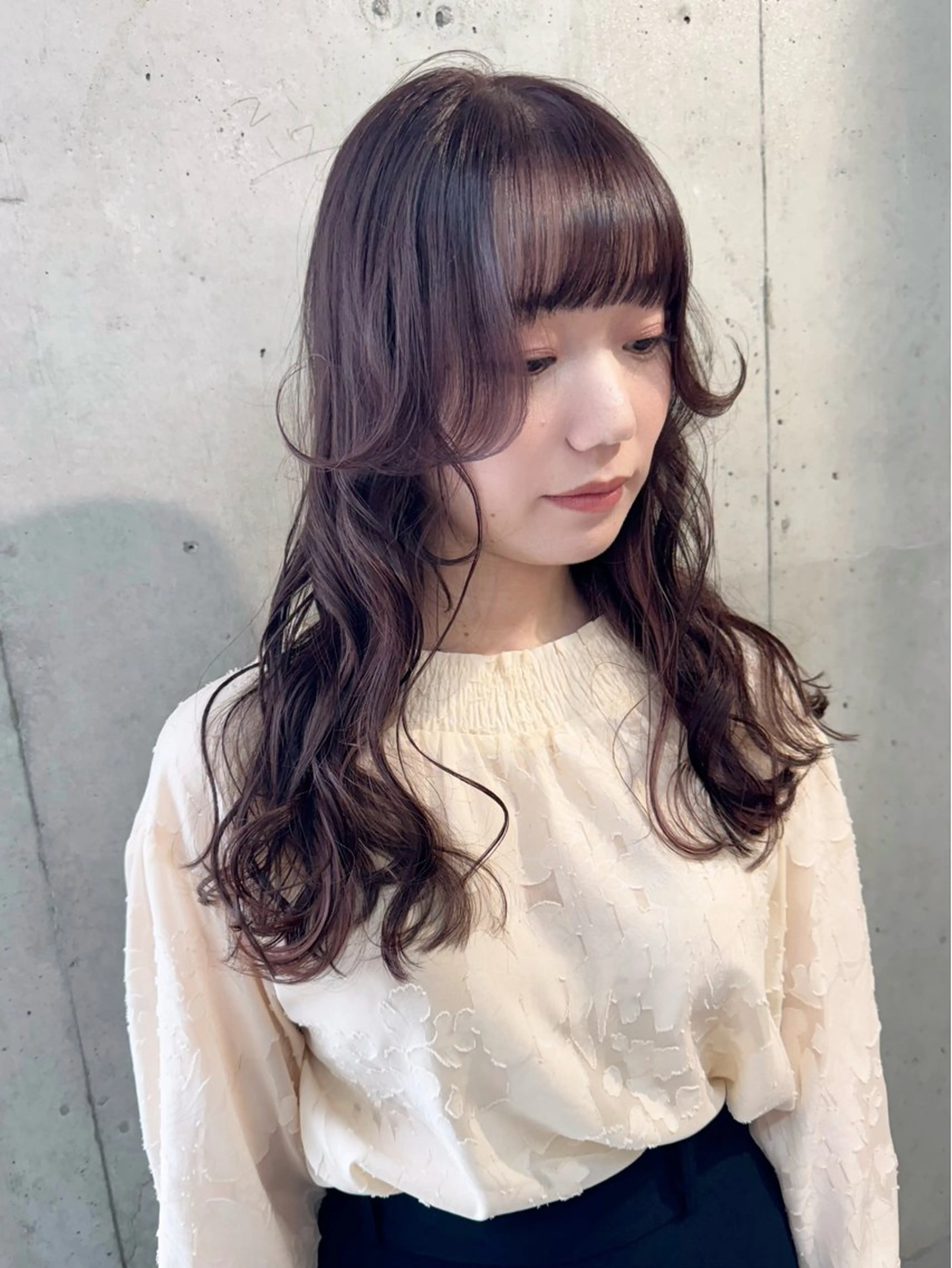 ロング カラー ブリーチ ブラウンカラー ケアブリーチ ダブルカラー ハイライトカラー カット ヘアカラー lani 天神大名/ブリーチのヘアスタイル