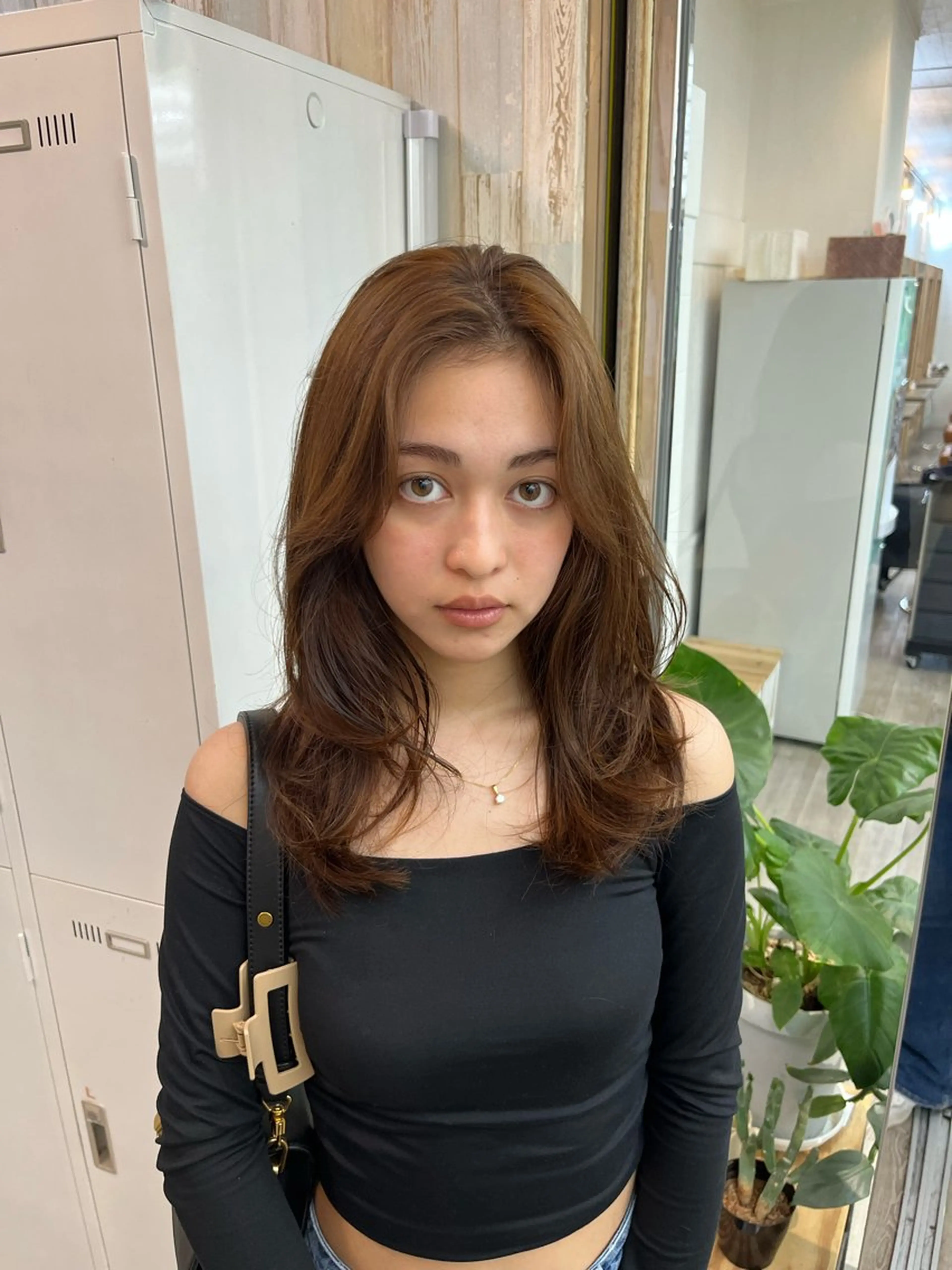 セミロング カラー ブラウンカラー ヘーゼル ハイレイヤー レイヤーカット 🦋レイヤー職人 猪瀬玲奈🦋のヘアスタイル