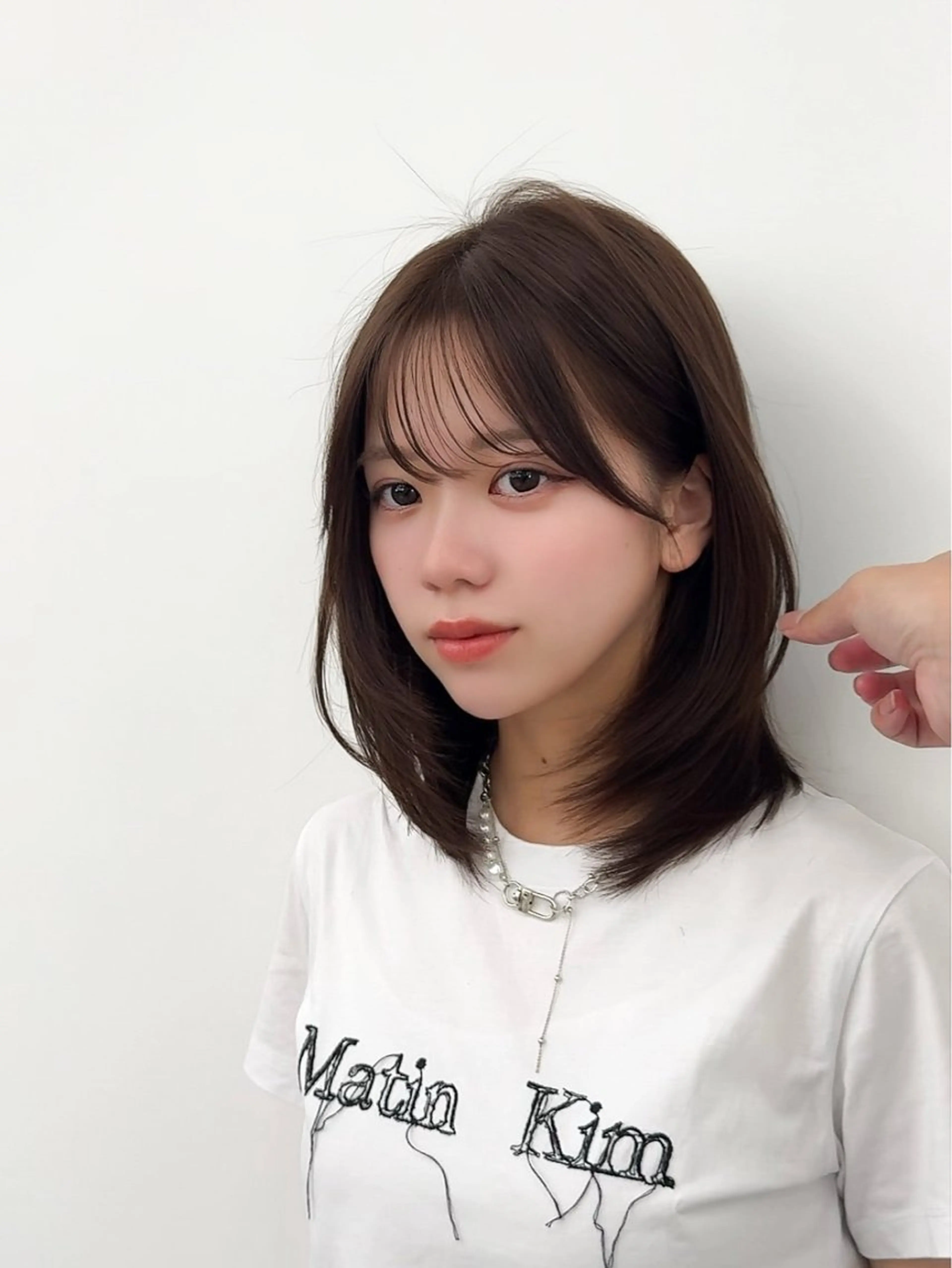 ミディアム カラー ヘアアレンジ カット ヘアカラー トリートメント 最小顔周り&レイヤー 特化/池袋/kokiのヘアスタイル